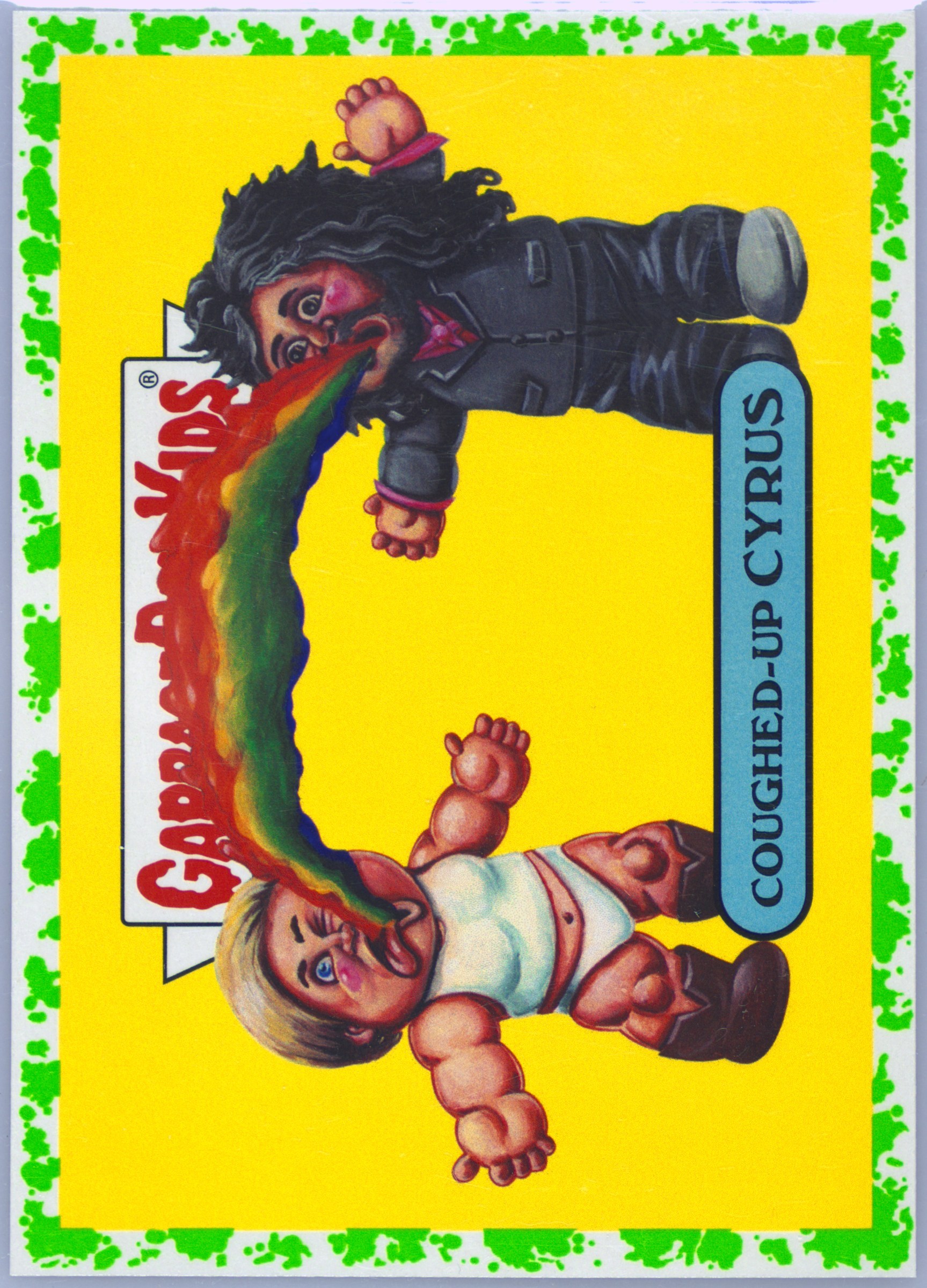 2017 Topps Garbage Pail Kids Battle Of The Bands Pop Puke #11b Coughed-Up Cyrus front