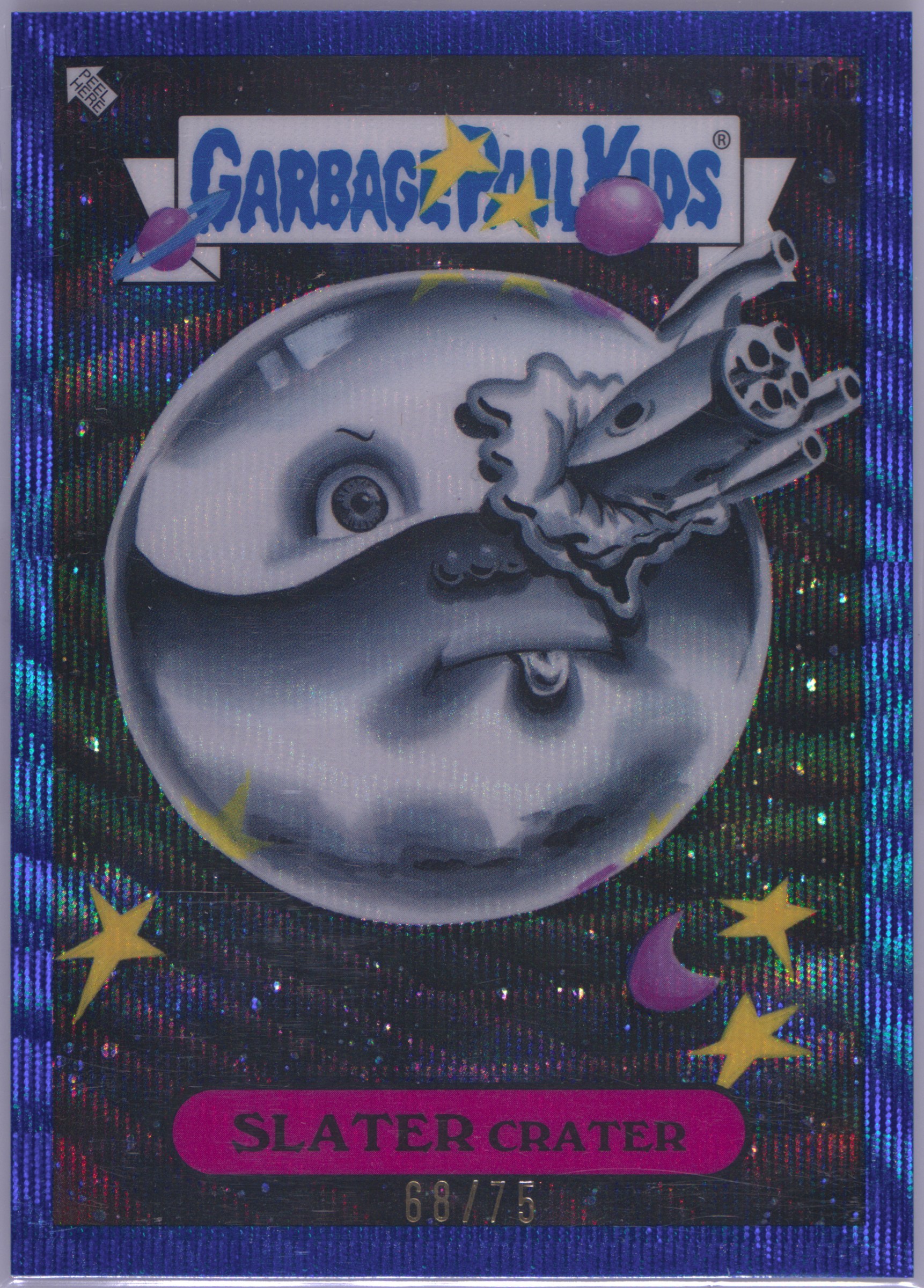 2024 Topps Garbage Pail Kids Chrome Blue Wave Refractor #an6c Slater Crater front