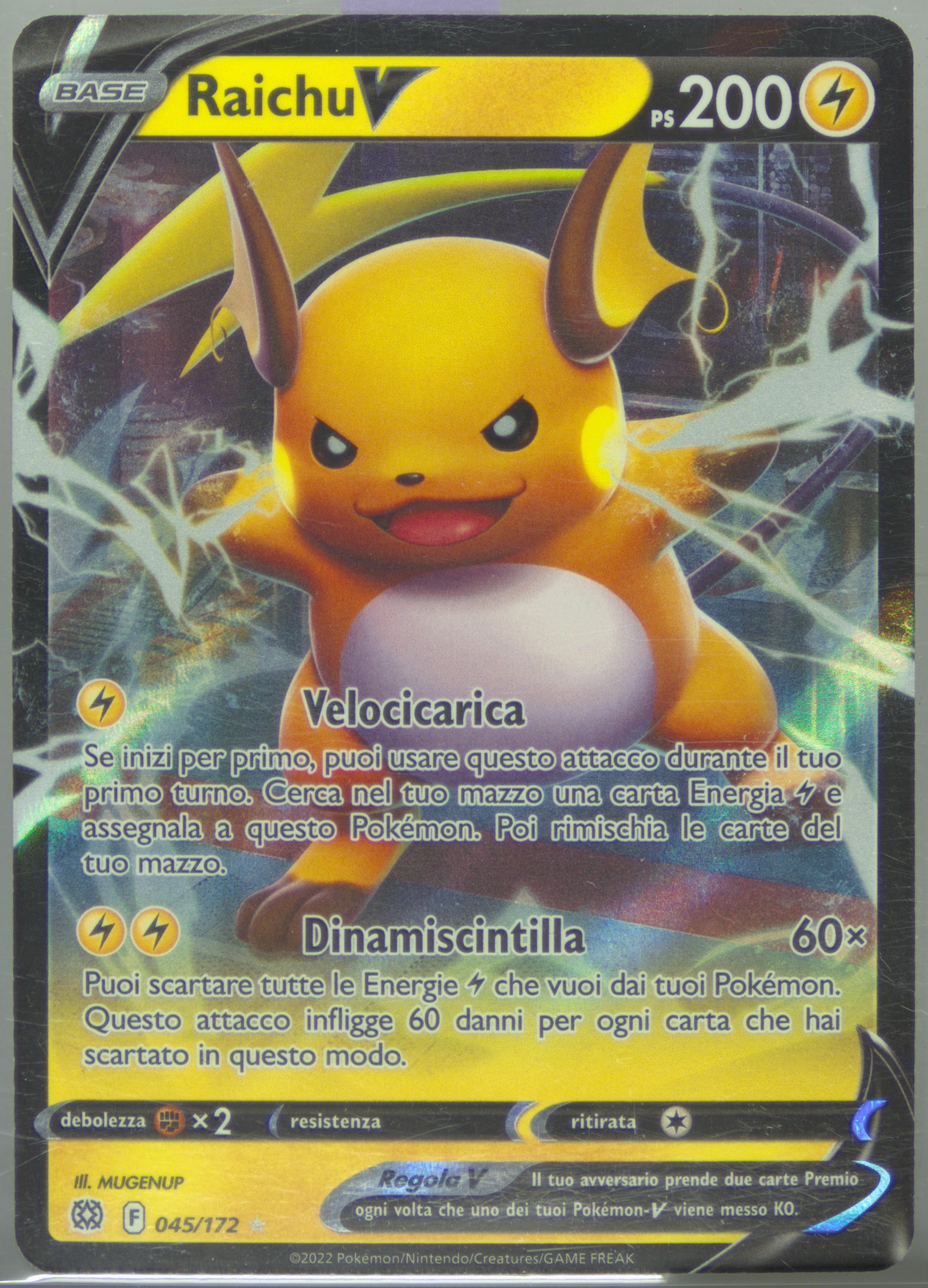 raichu v pokemon card price Pokemon TCG Ultra Rare Raichu V Brilliant Stars Full Art Holo Card 045 main image 0