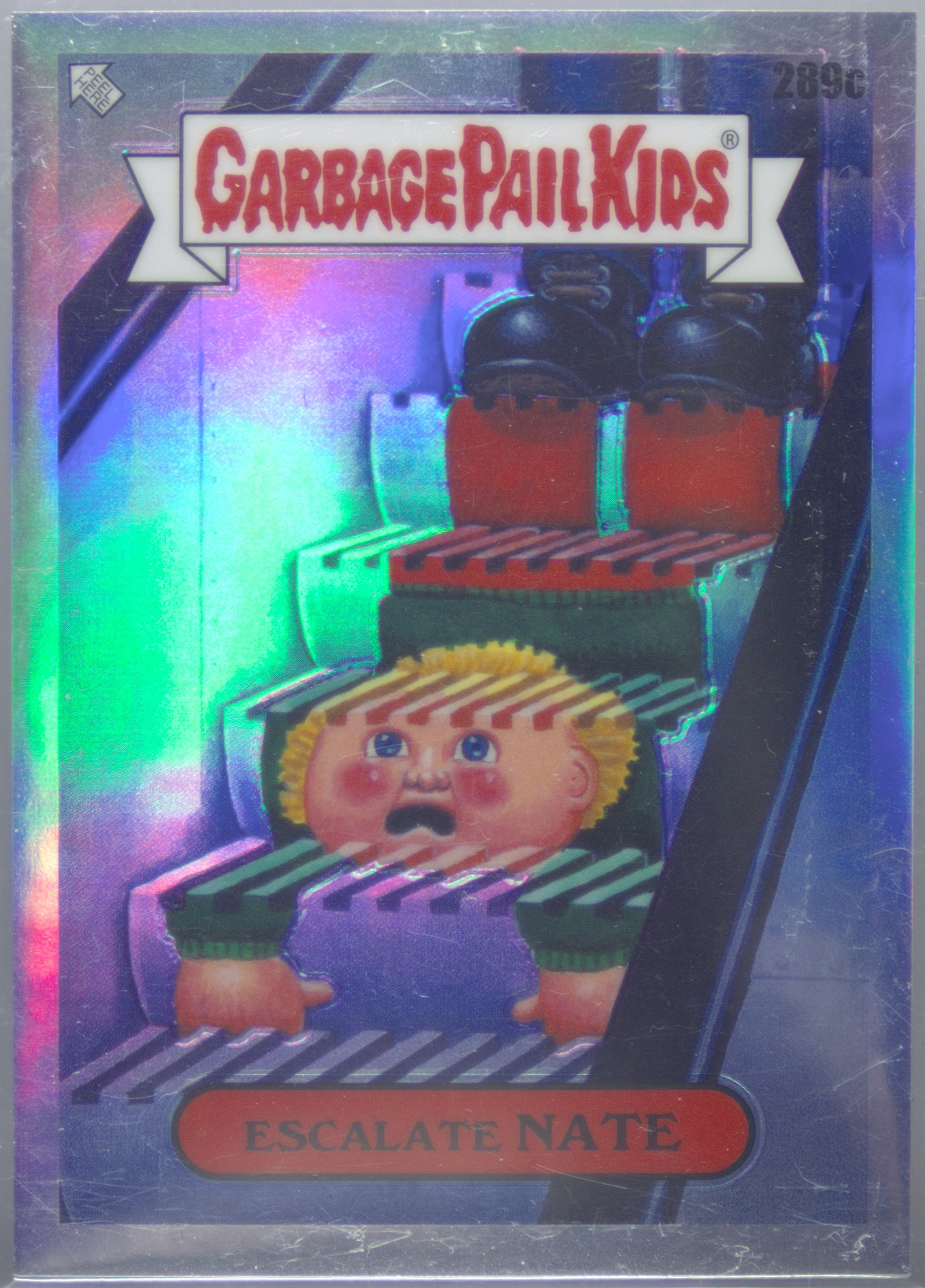2024 Topps Chrome Garbage Pail Kids Original Series 7 #289c Escalate Nate front