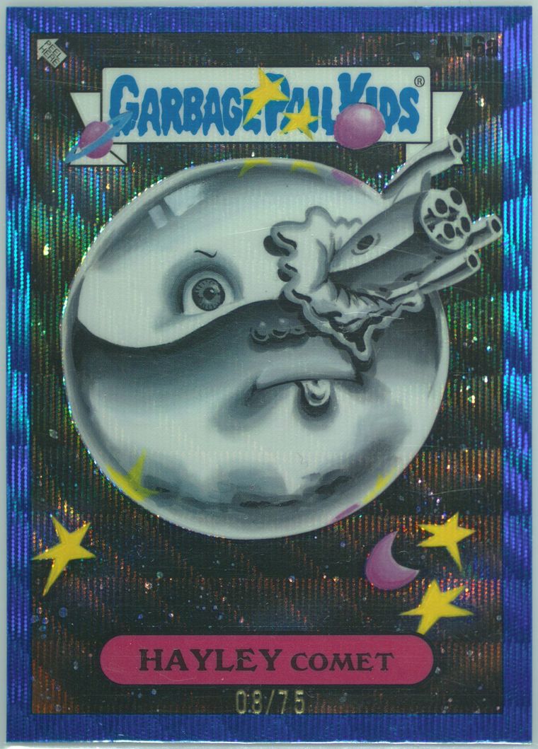 2024 Topps Garbage Pail Kids Chrome Blue Wave Refractor #an6a Hayley Comet front