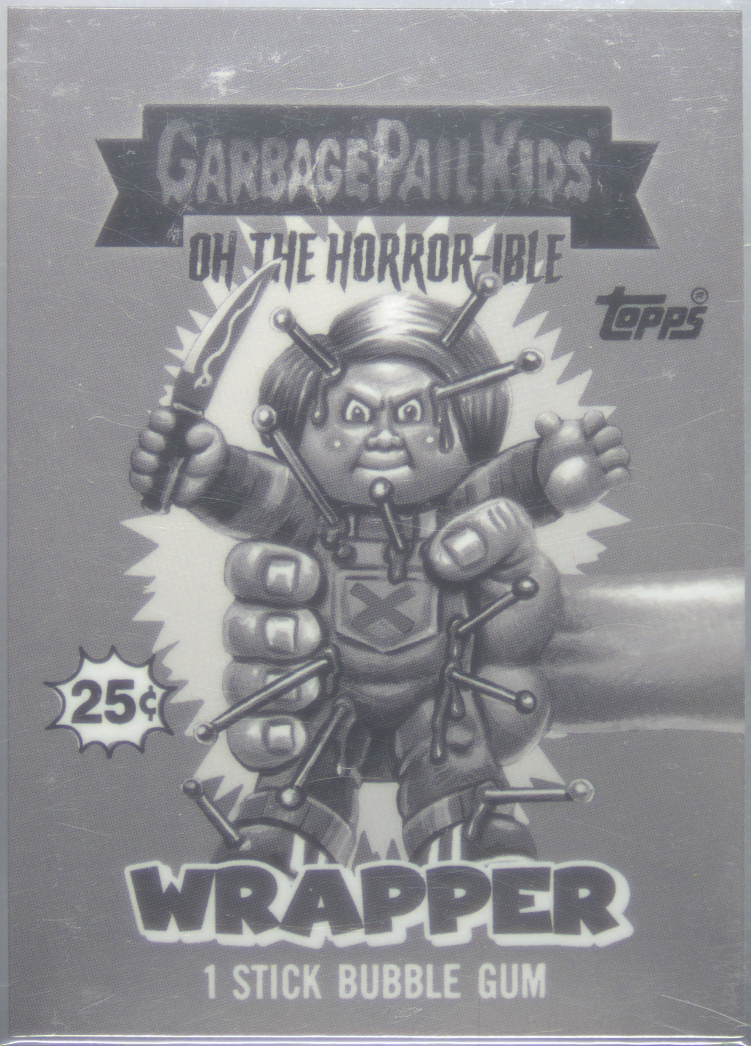 2024 Topps Garbage Pail Kids Oh The Horror-Ible Black & White #16 Wrapper front