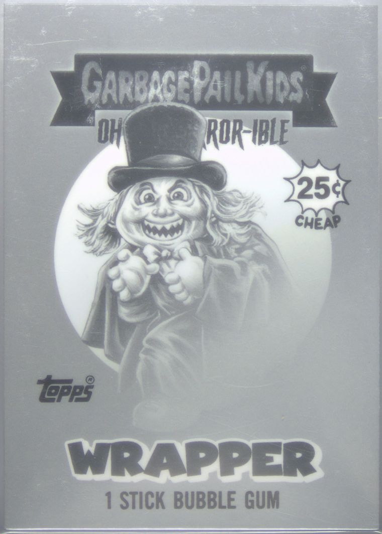 2024 Topps Garbage Pail Kids Oh The Horror-Ible Black & White #18 Wrapper front