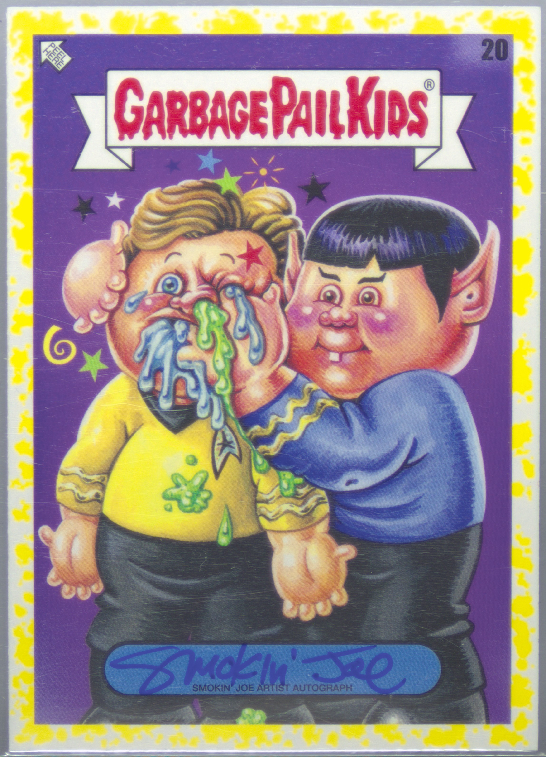 2023 Topps Garbage Pail Kids Intergoolactic Mayhem Artist Autographs Fool'S Gold #20 Smokin' Joe front