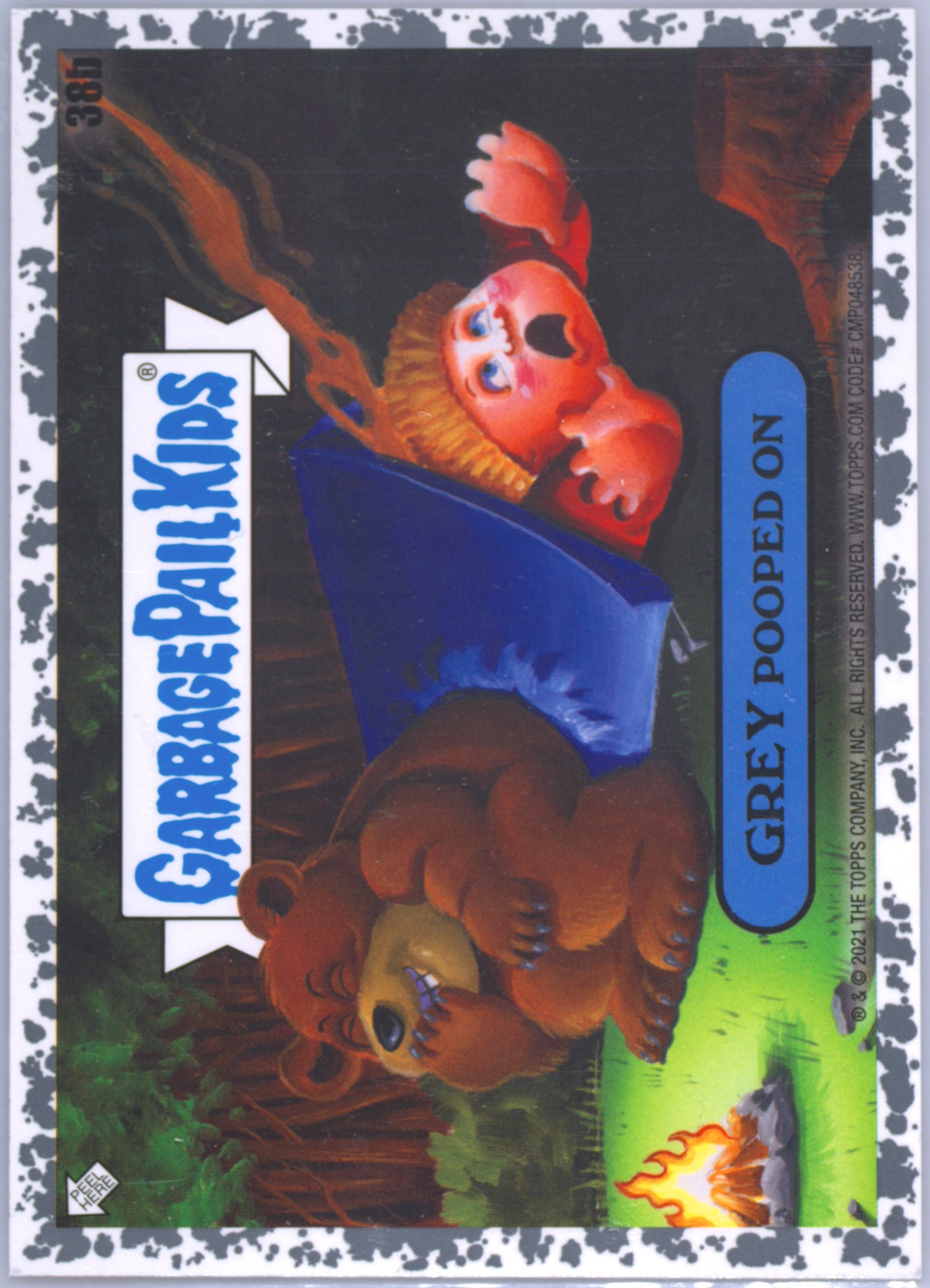 2023 Topps Garbage Pail Kids Go On Vacation Route 66 Asphalt #38b Grey Pooped On front