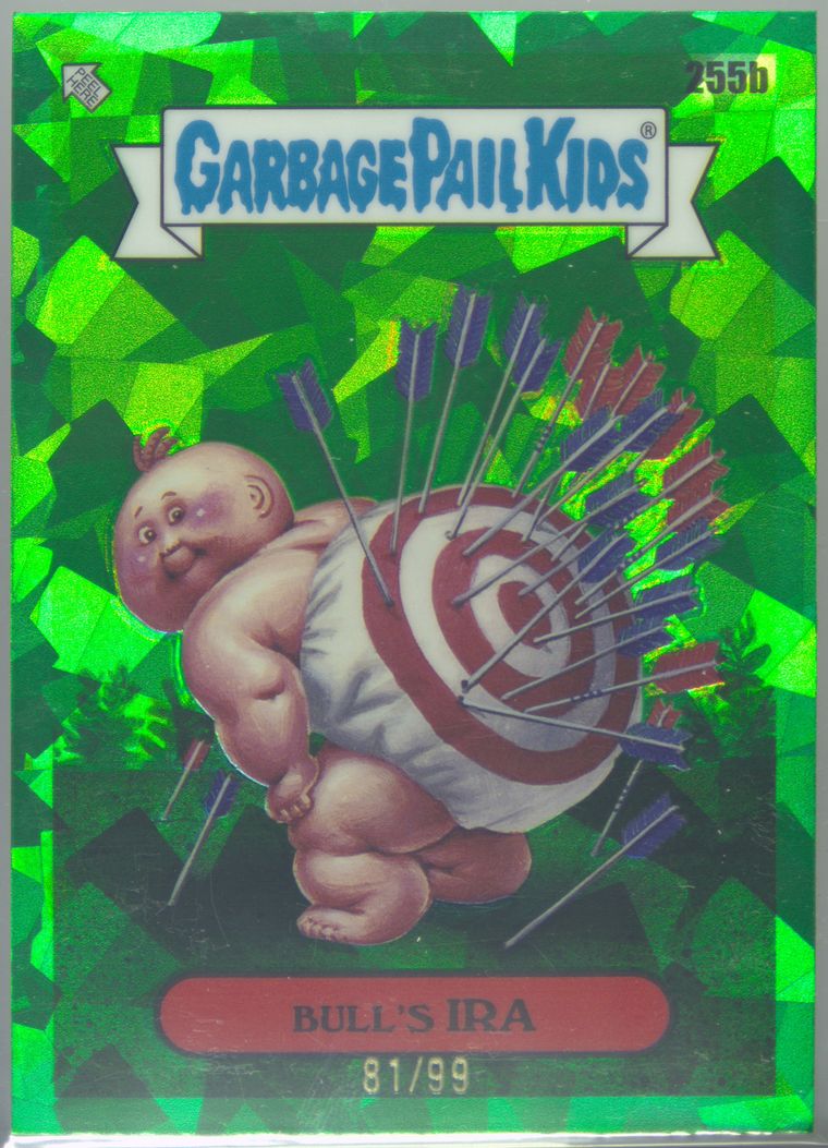 Bull's Ira #255B Green PSA 10 Garbage Pail Kids card front