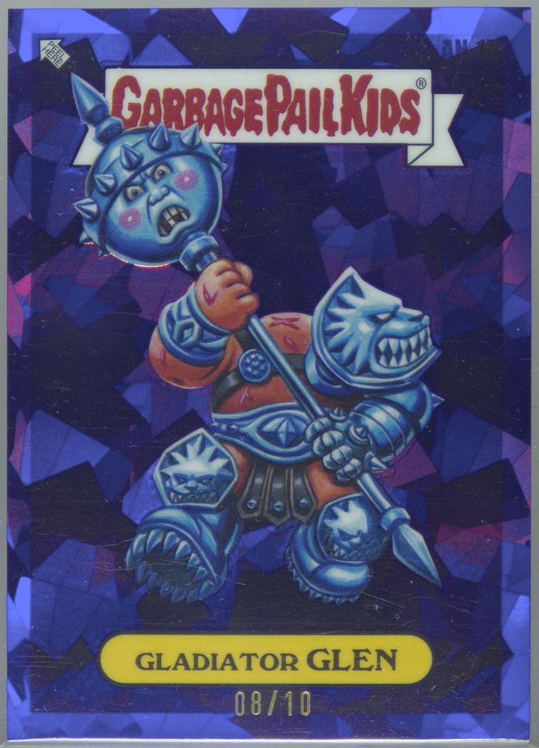 2024 Topps Garbage Pail Kids Chrome Purple #an1b Gladiator Glen front