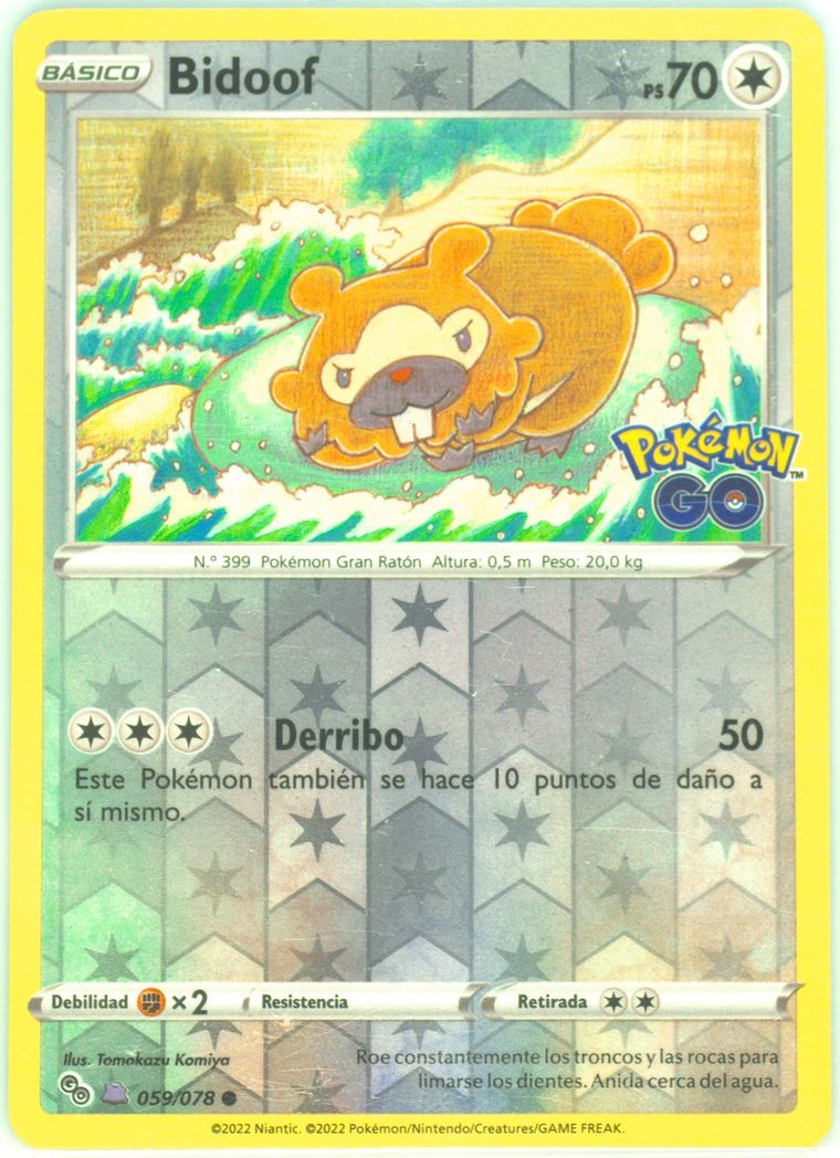 Bidoof-Reverse Foil - Pokemon Go
