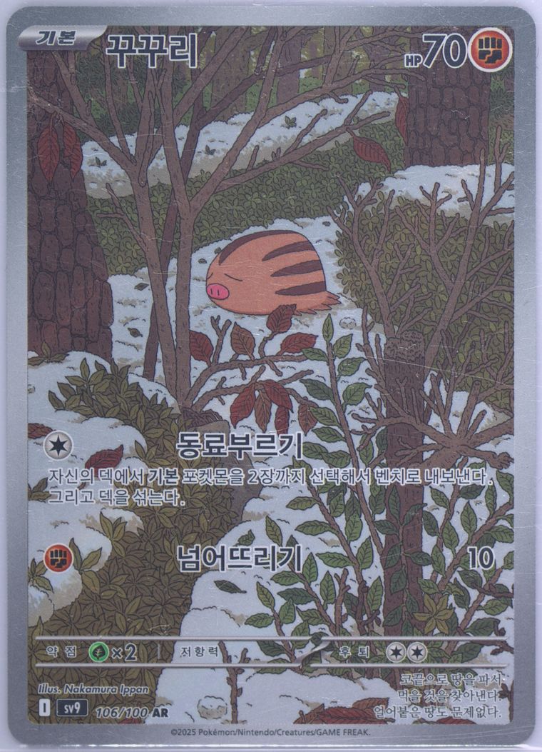 Swinub - Battle Partners - Pokemon Korean card