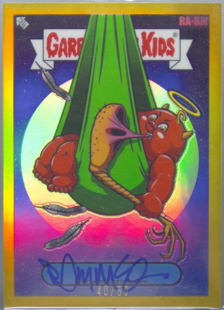 2024 Topps Chrome Garbage Pail Kids Original Series 7 Rory Mcqueen Image Variation Art STCKRS.SER. 2 FOIL STCKRS. #F20a Bratty Maddy front