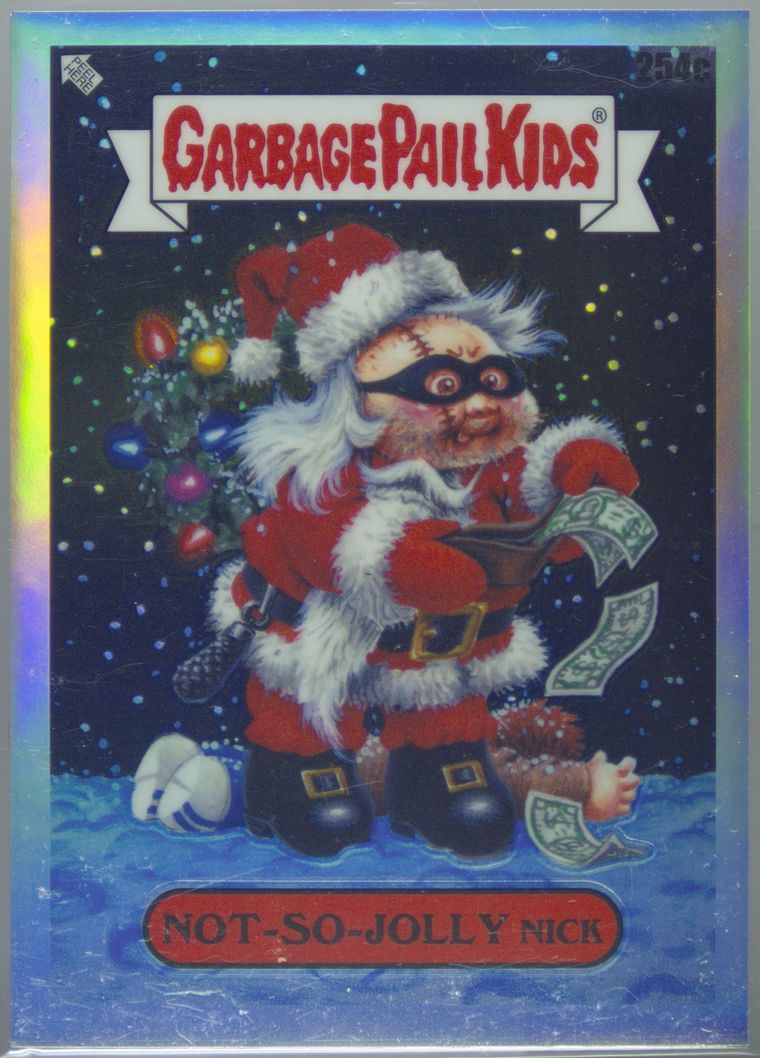 2024 Topps Garbage Pail Kids Chrome Refractor #254c Not-So-Jolly Nick front