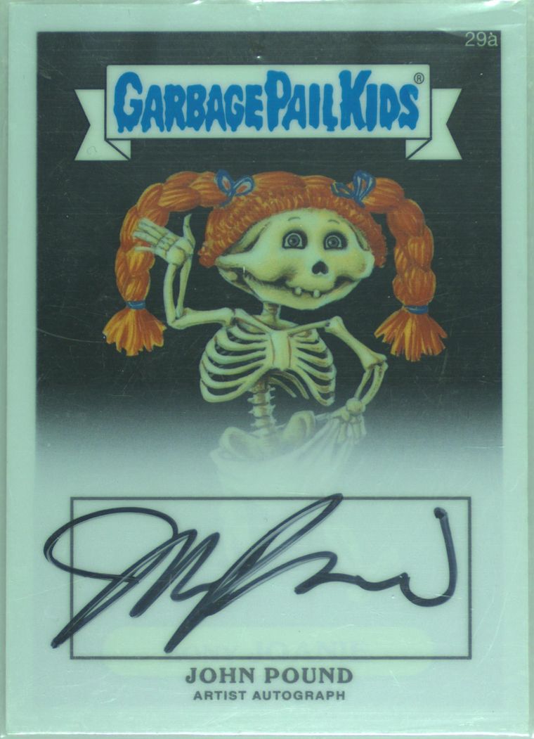 2013 Topps 2013 Garbage Pail Kids Chrome Series 1 Artist Auto #29a John Pound front