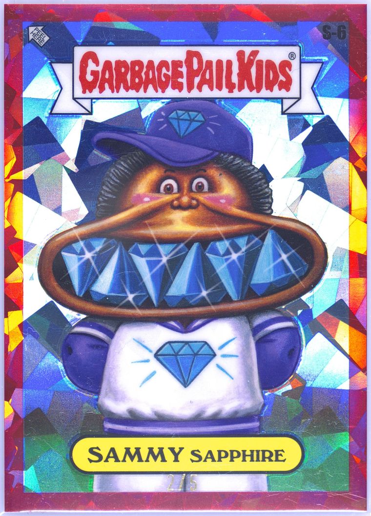 2024 Topps Garbage Pail Kids Sapphire Edition Sapphire Satires Red #s6 Sammy Sapphire front