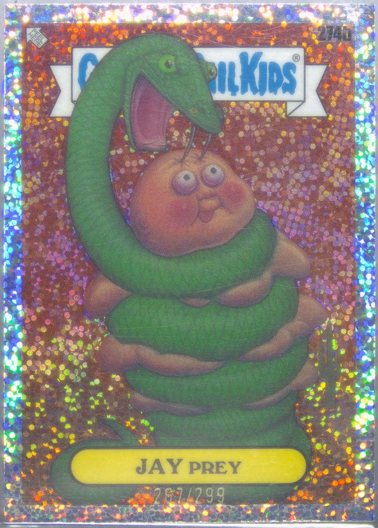 Jay Prey #274B Speckle Refractor /299 PSA 10 Garbage Pail Kids card front