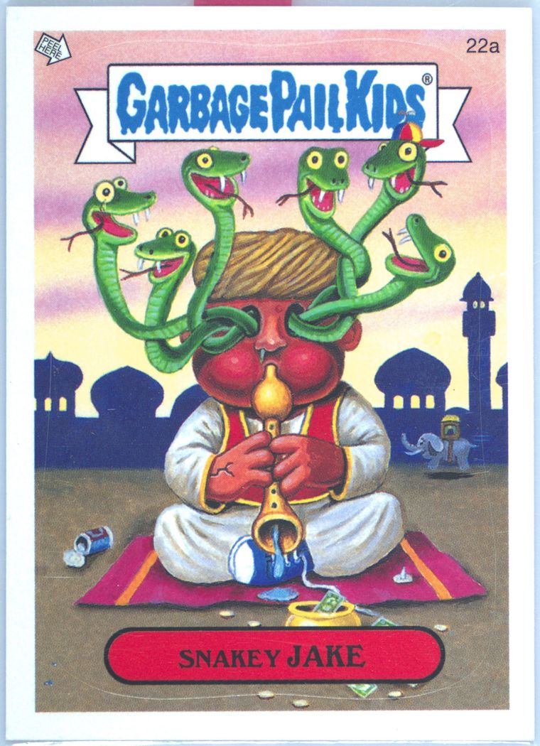 2005 Topps Garbage Pail Kids Stickers Series 4 #22a Snakey Jake front