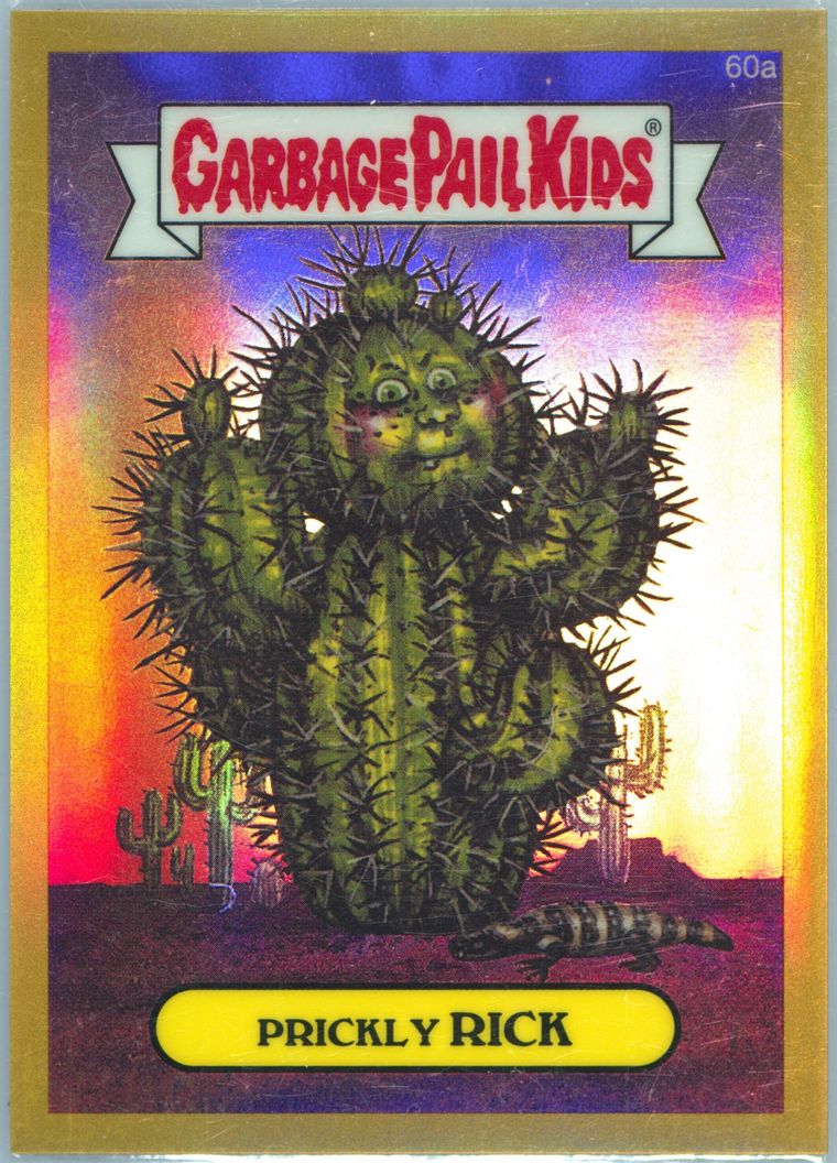 2014 Topps Garbage Pail Kids Chrome Series 2 Gold #60a Prickly Rick front