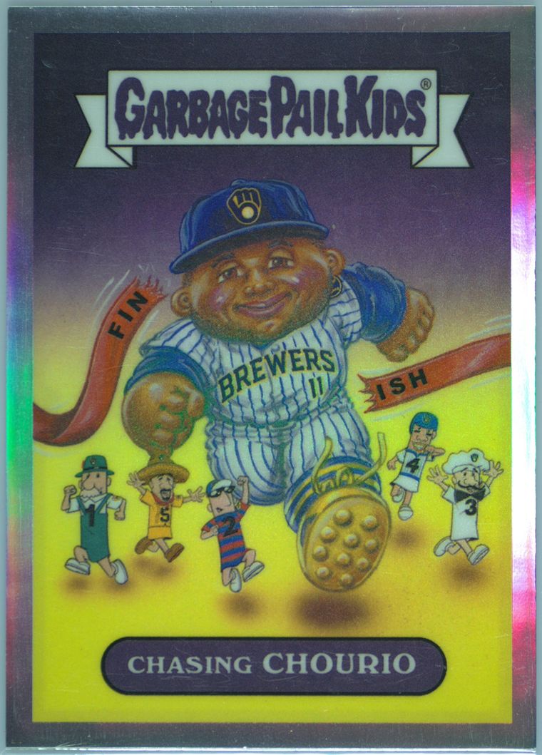 Jackson Chourio Chasing Chourio #BGP-25 PSA 9 Garbage Pail Kids card front