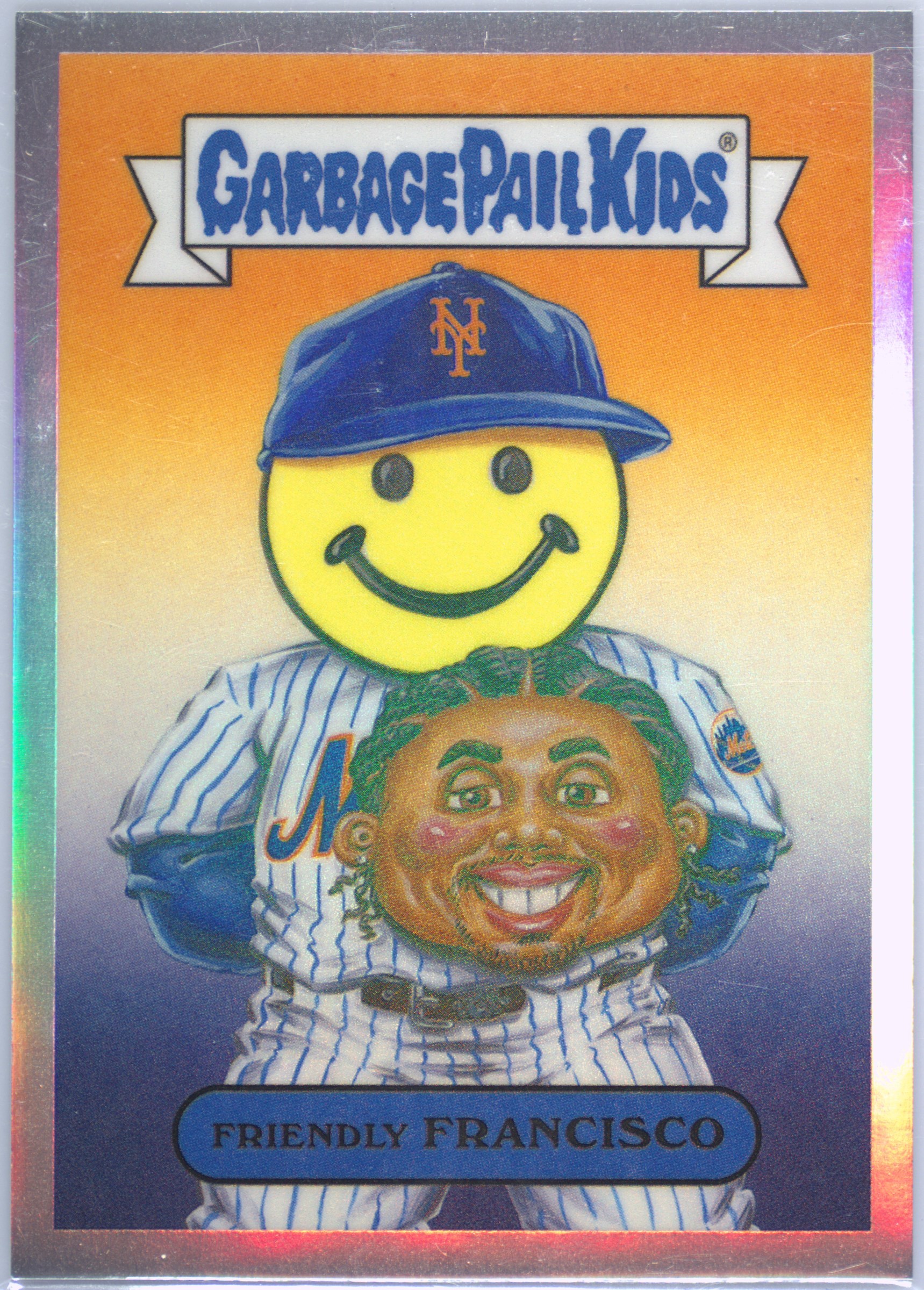 Francisco Lindor Friendly Francisco #BGP-29 PSA 8 Garbage Pail Kids card front