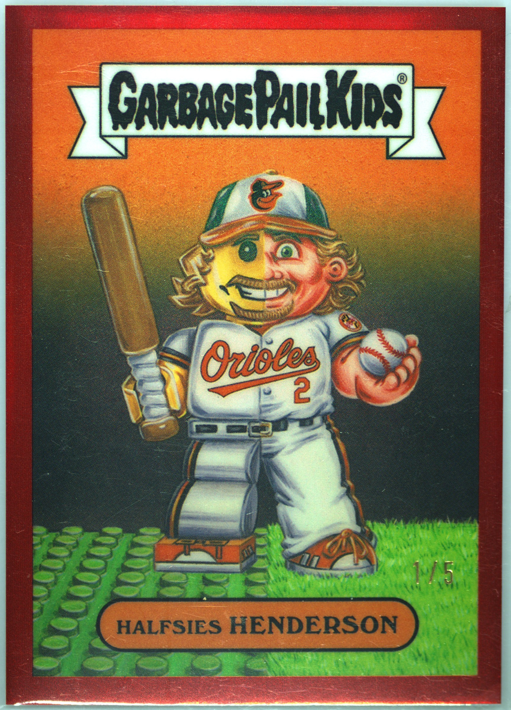 2025 Topps Bowman Chrome Bowman GPK Red Refractor #bgp-7 Gunnar Henderson Halfsies Henderson front