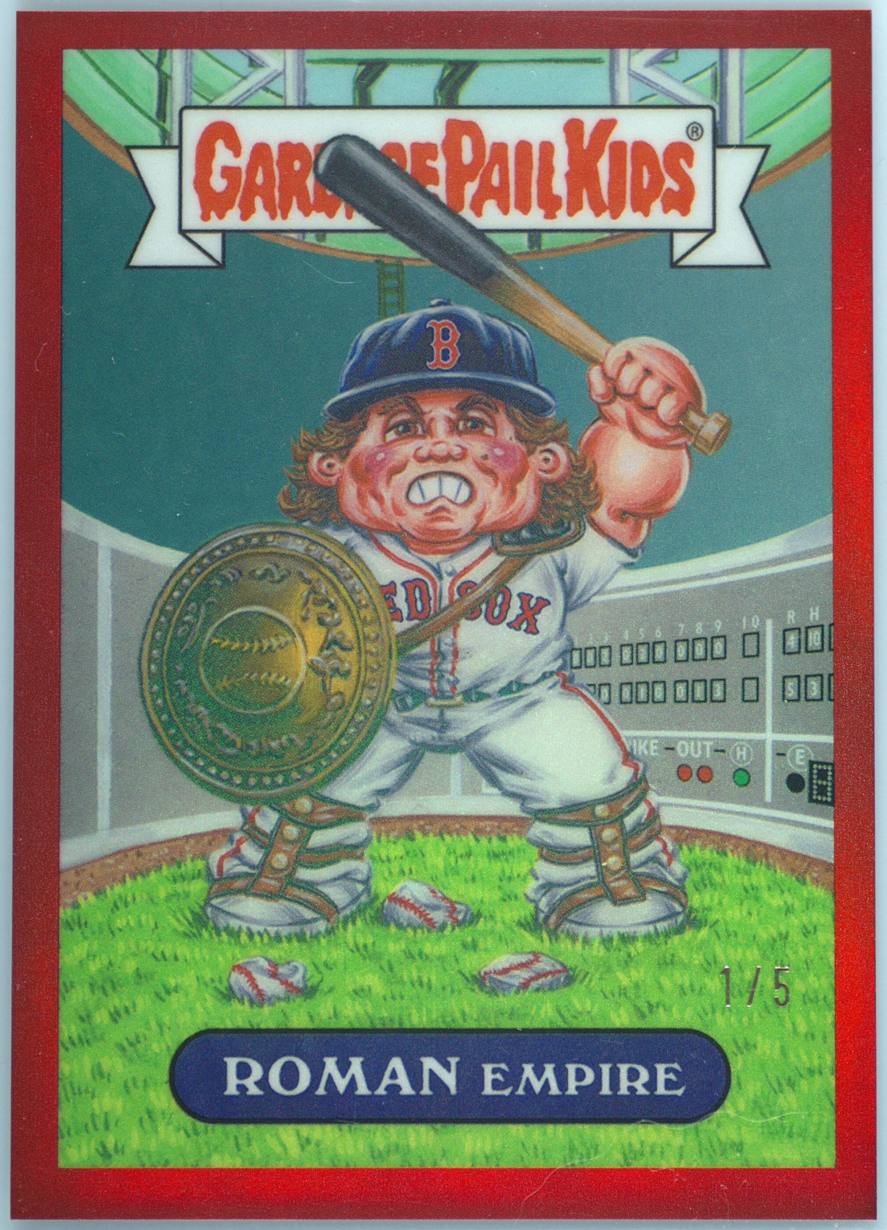 2025 Topps Bowman Chrome Bowman GPK Red Refractor #BGP-9 Roman Anthony Roman Empire front