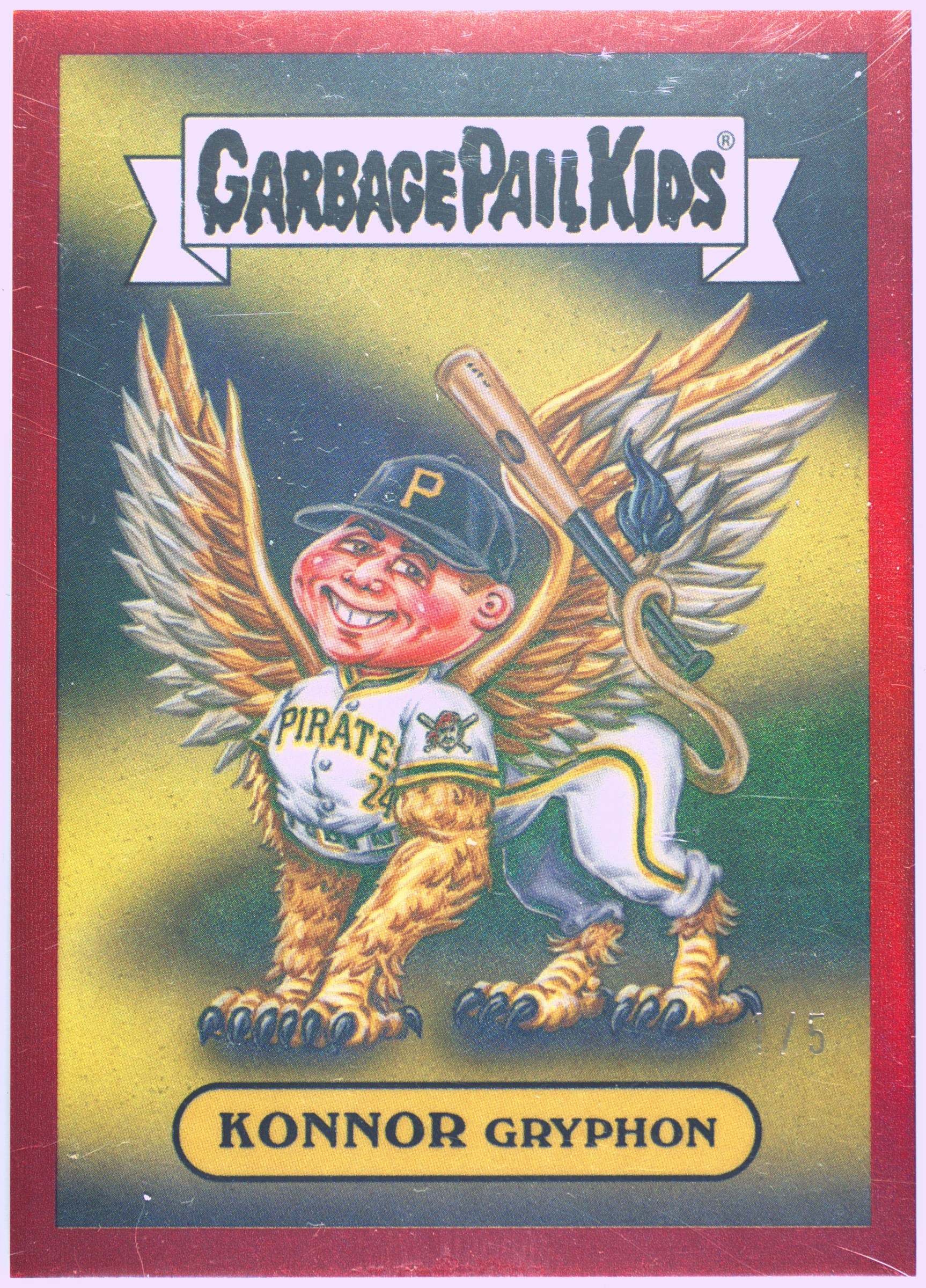 2025 Topps Bowman Chrome Bowman GPK Red Refractor #bgp-34 Konnor Griffin Konnor Gryphon front