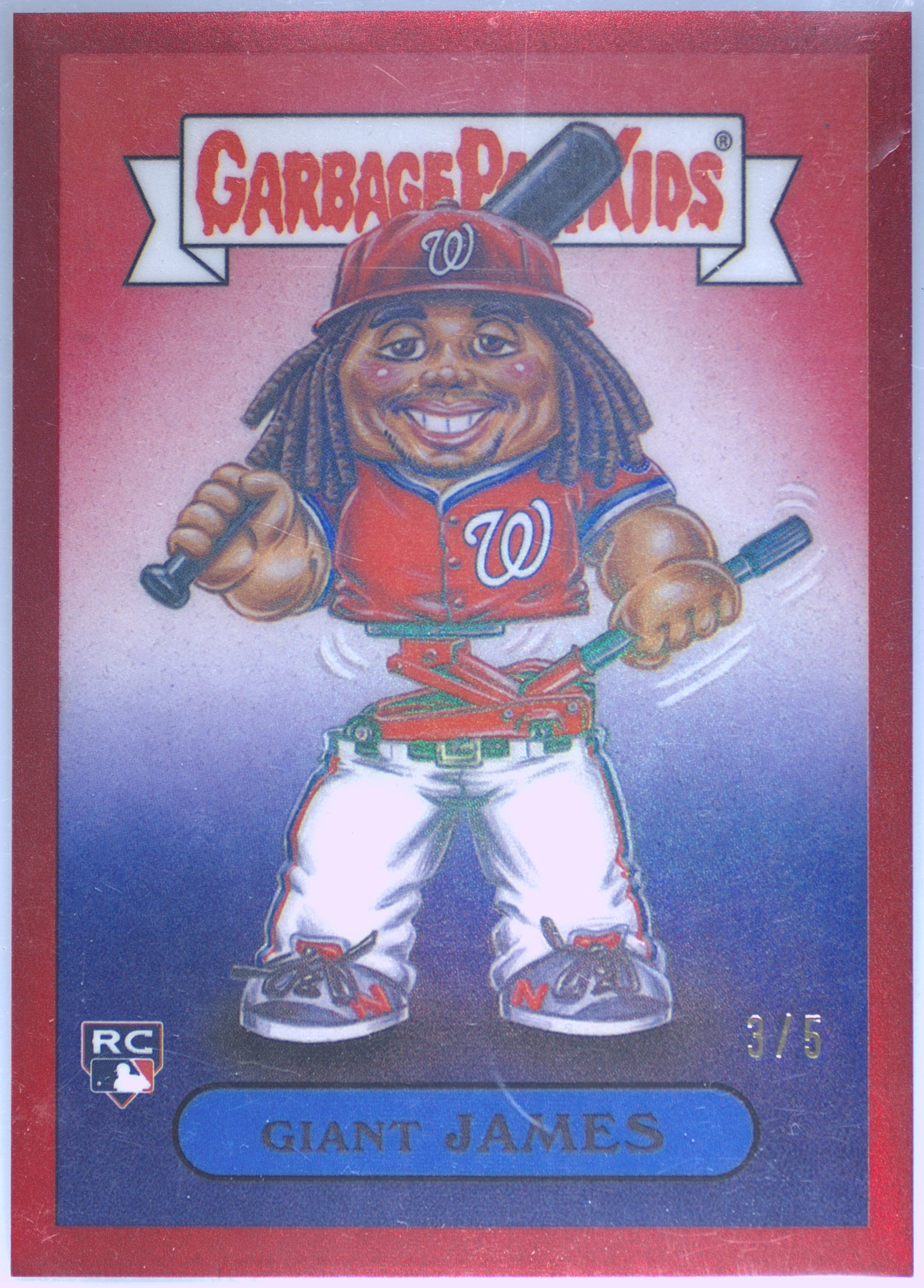 2025 Topps Bowman Chrome Bowman GPK Red Refractor #BGP-49 James Wood, Giant James front