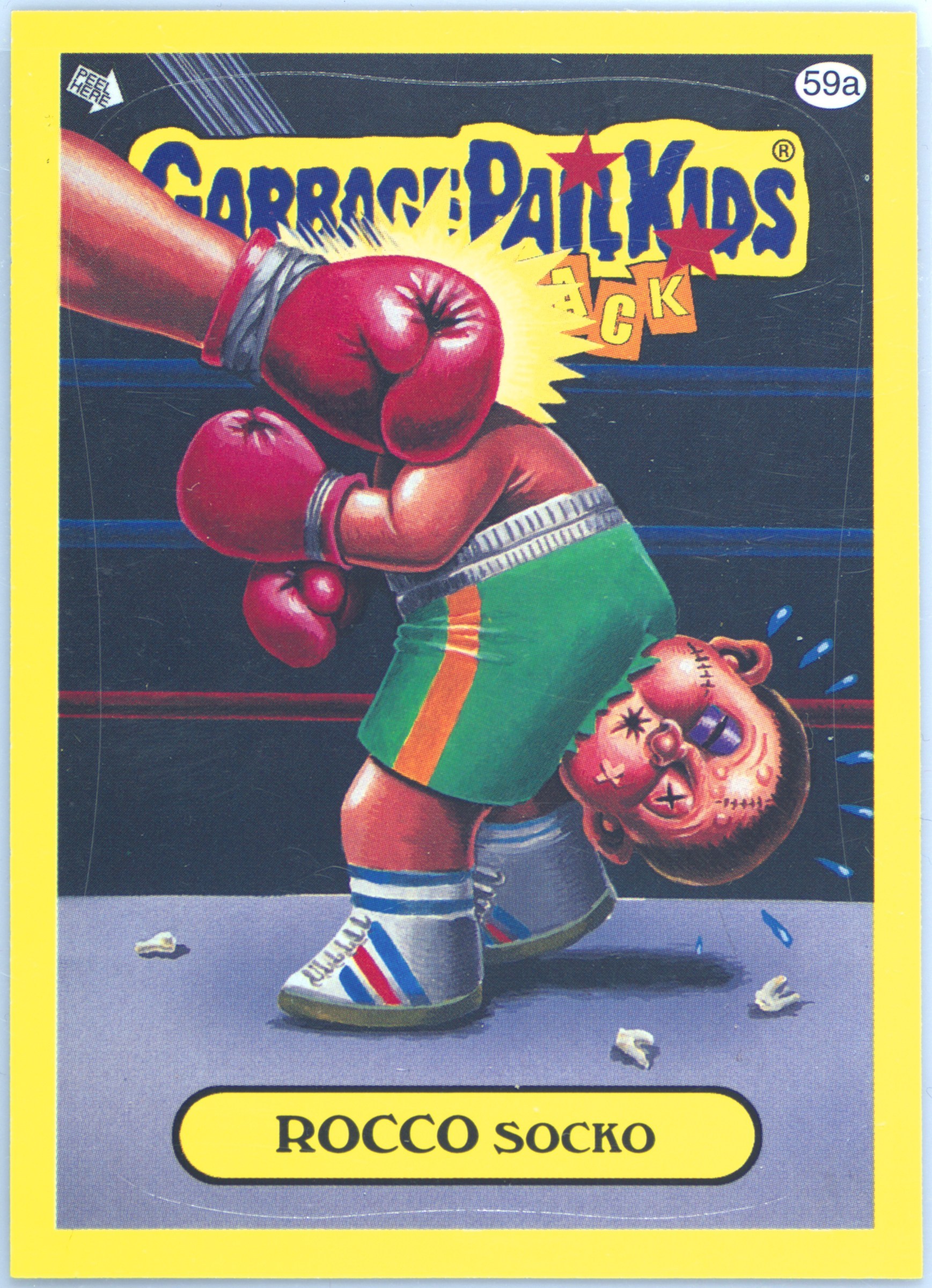 2011 Topps Garbage Pail Kids Flashback Series 3-Stickers #59a Rocco Socko front