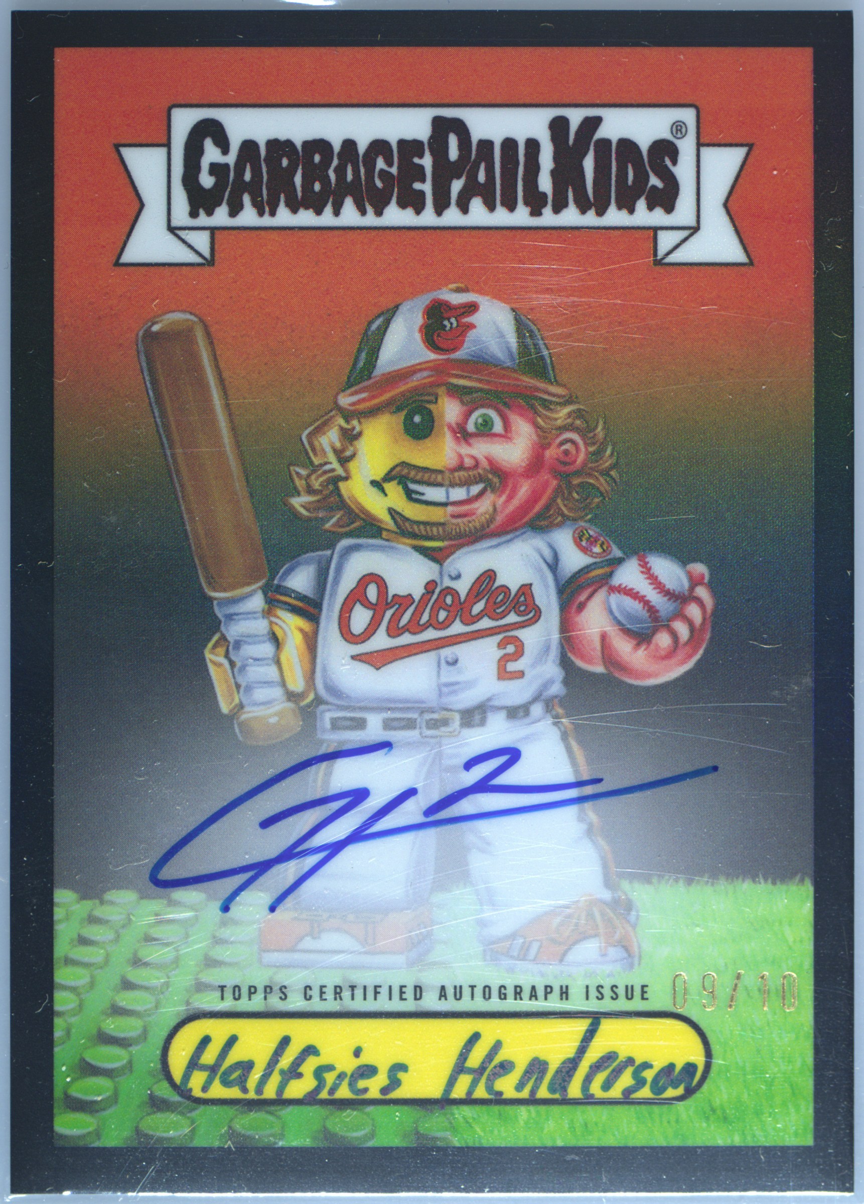 2025 Topps Bowman Chrome Bowman GPK Autographs #BGP-GH Gunnar Henderson/Halfsies Henderson front