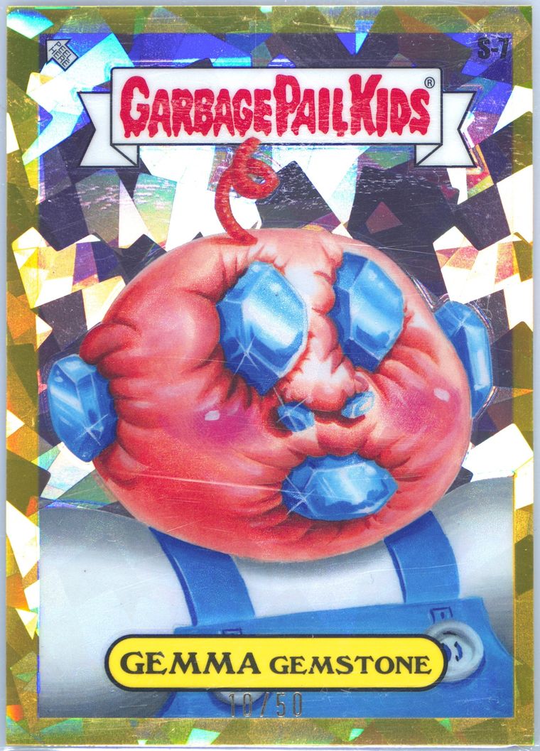 2024 Topps Garbage Pail Kids Sapphire Edition Sapphire Satires Gold #s7 Gemma Gemstone front