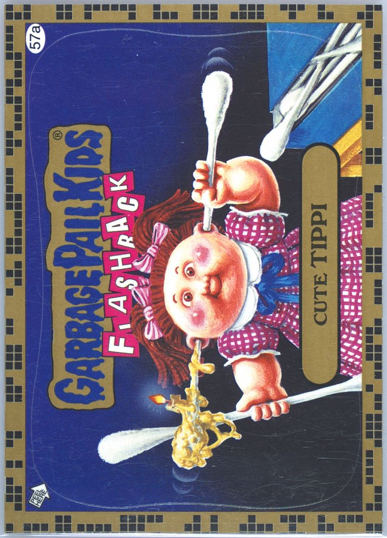 2011 Topps 2011 Garbage Pail Kids Flashback Series 2 Gold #57a Cute Tippi front