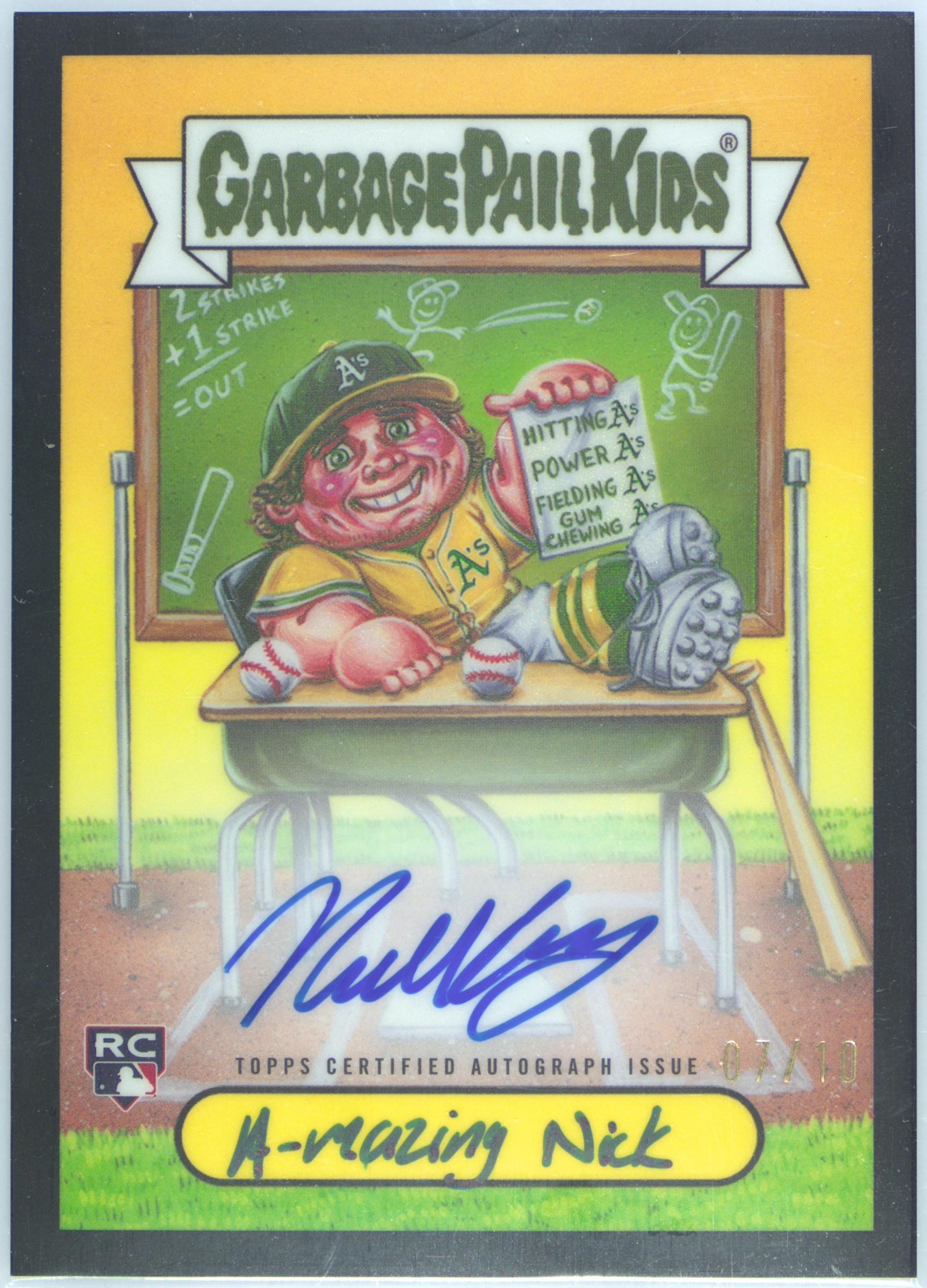 2025 Bowman Chrome Bowman Gpk Autographs A-Mazing Nick/Nick Kurtz PSA 9