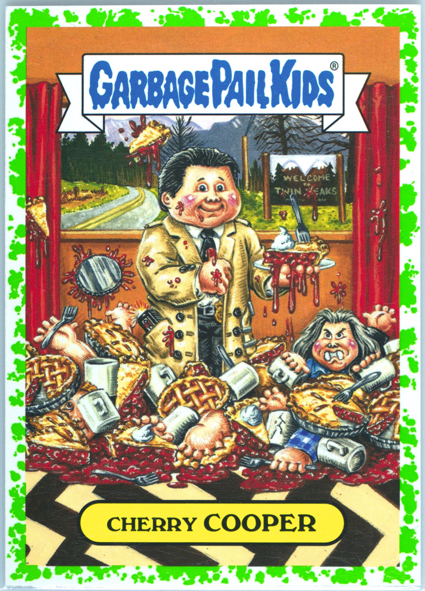 2016 Topps Garbage Pail Kids Trashy TV Reboot TV Series Sticker Puke #2b Cherry Cooper front