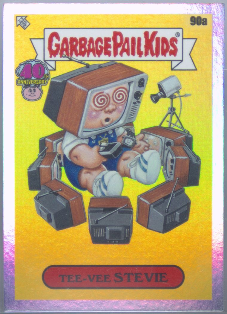 2025 Topps Worst Of Garbage Pail Kids 40th Anniversary #90a Tee-Vee Stevie front