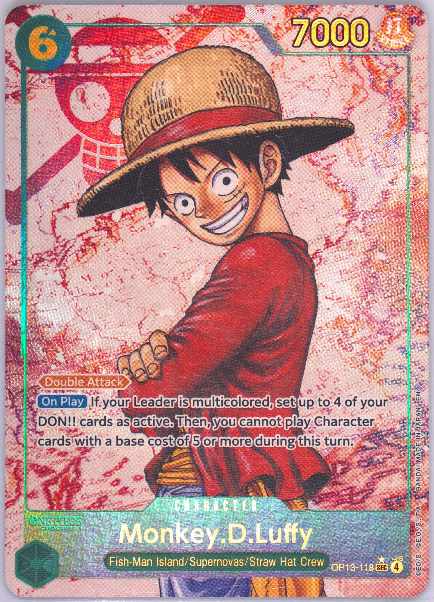 ワンピース カードゲーム PSA10 MONKEY D. LUFFY OP13-118 PSA 10 Luffy OP13-118 Manga Alt Art Carrying on His Will One Piece