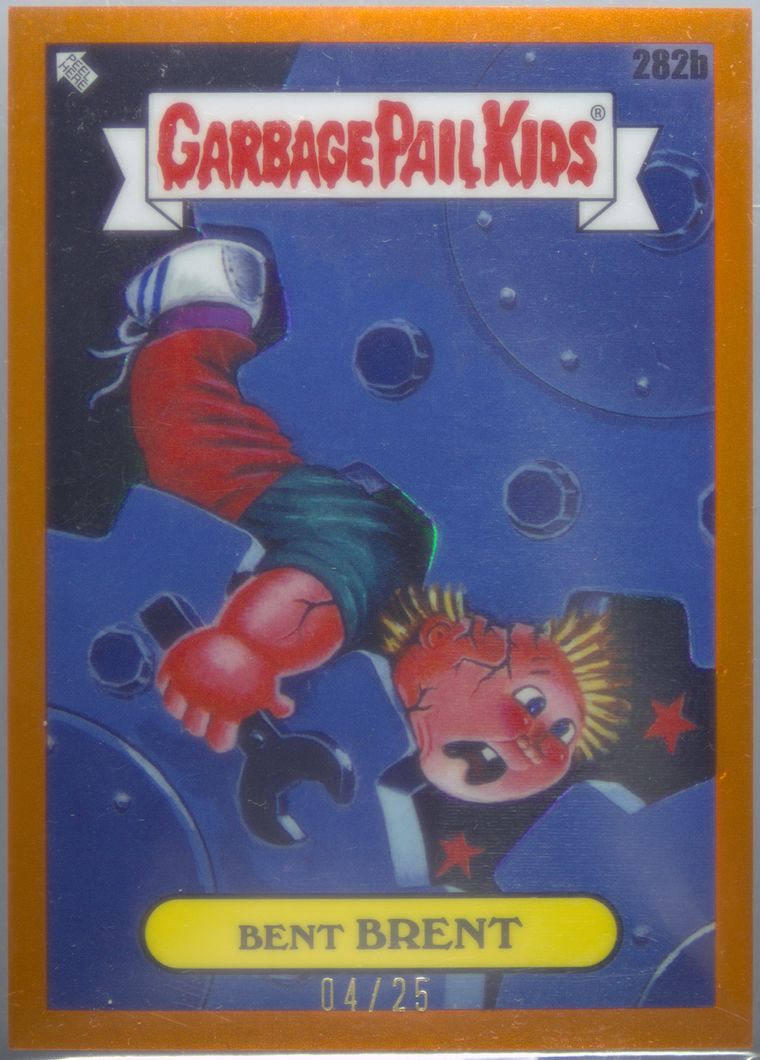 2024 Topps Chrome Garbage Pail Kids Original Series 7 Prism #282b Bent Brent front