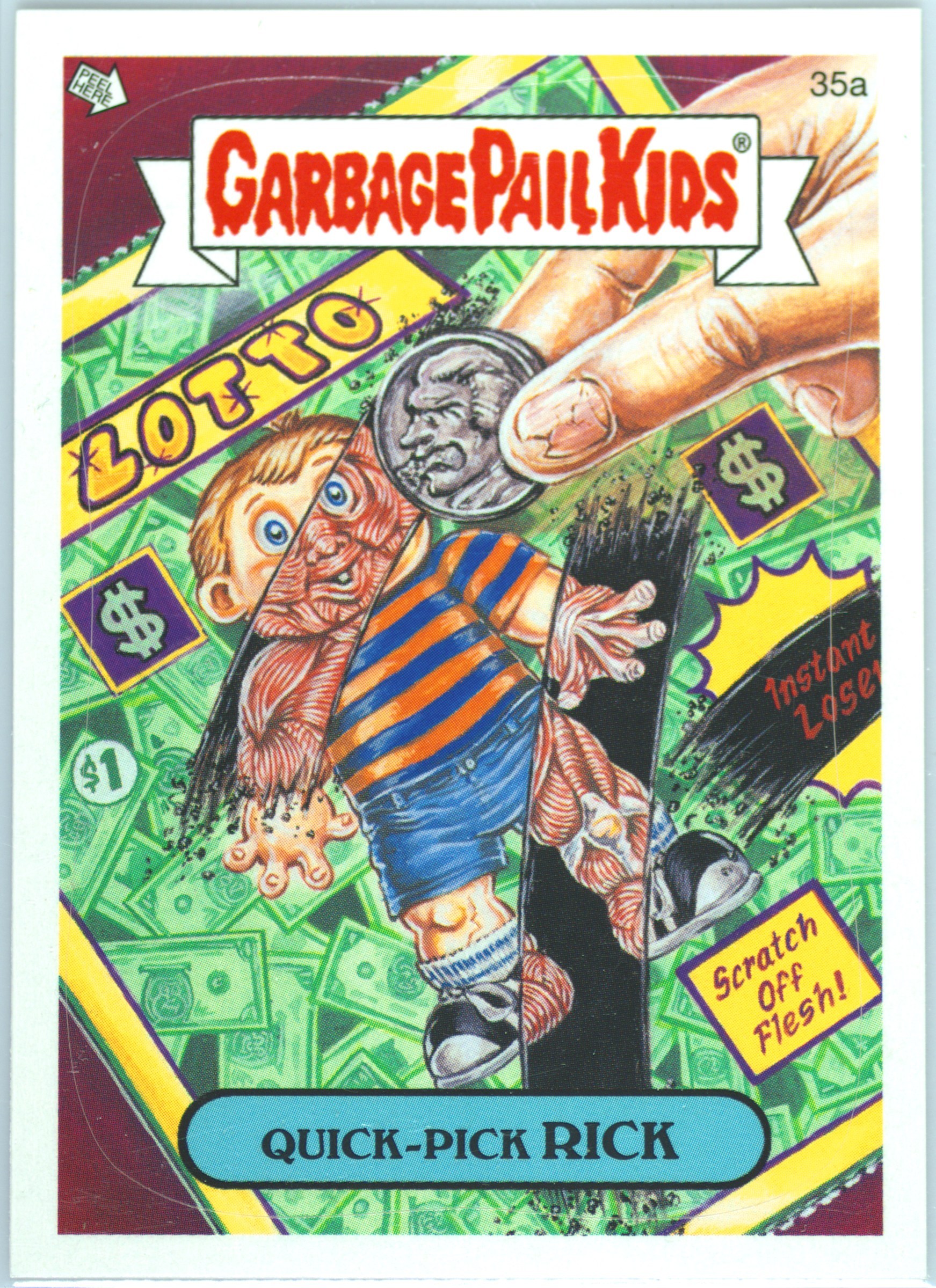 2006 Topps Garbage Pail Kids Stickers Series 5 #35a Quick-Pick Rick front