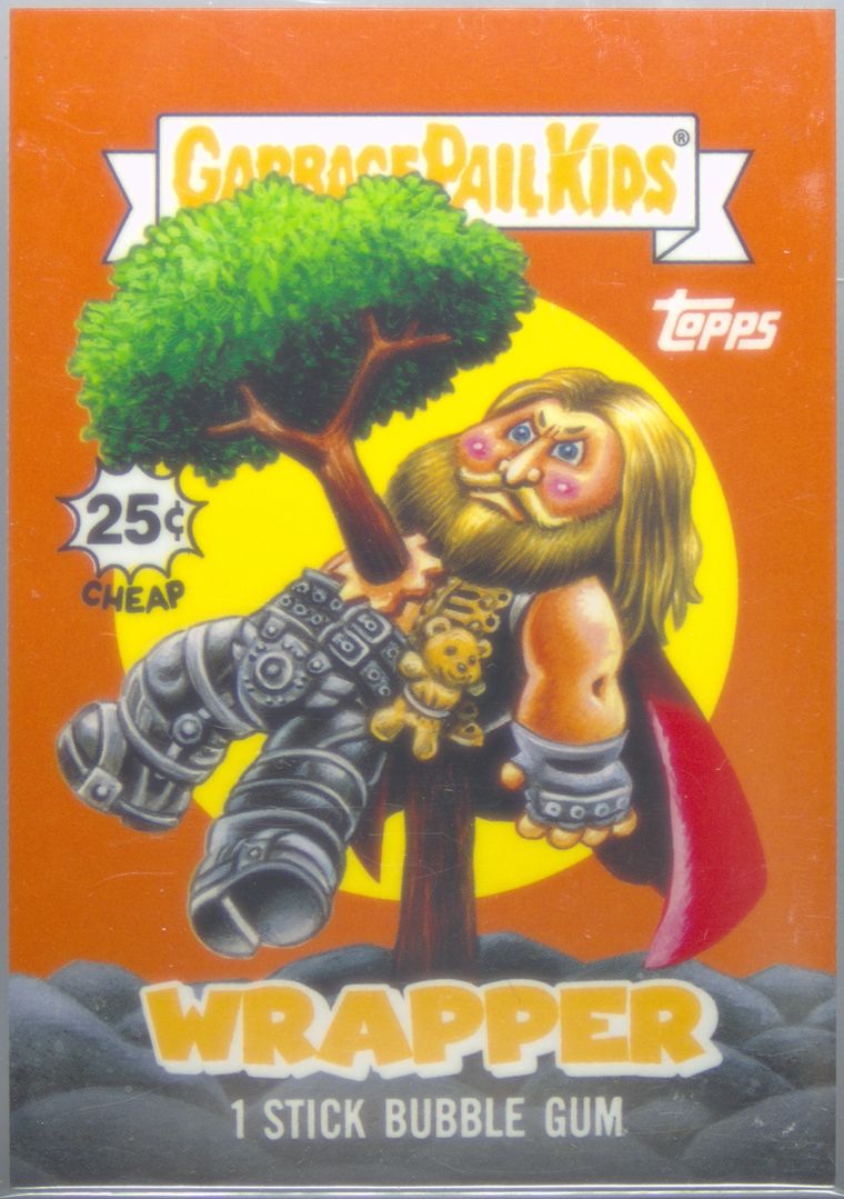 2025 Topps Garbage Pail Kids Intergoolactic Mayhem Wrapper Art #12 Frs Chris/Dmnt Ted front