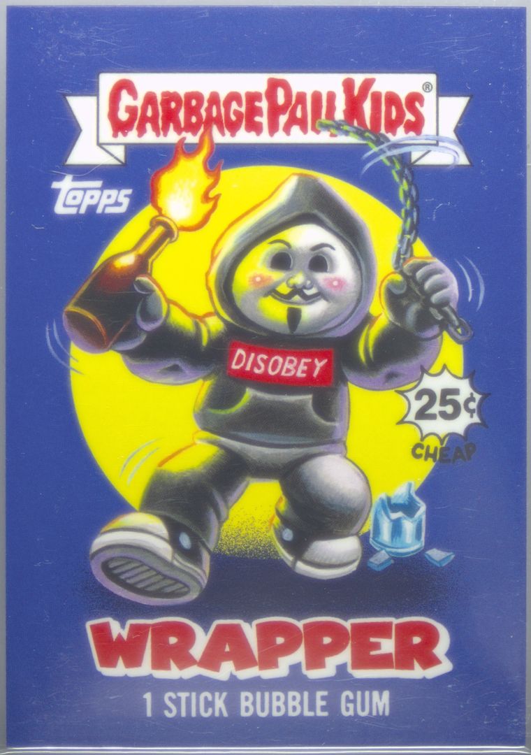 2025 Topps Garbage Pail Kids Intergoolactic Mayhem Wrapper Art #13 Anonymous Artemis/Disobey Che front