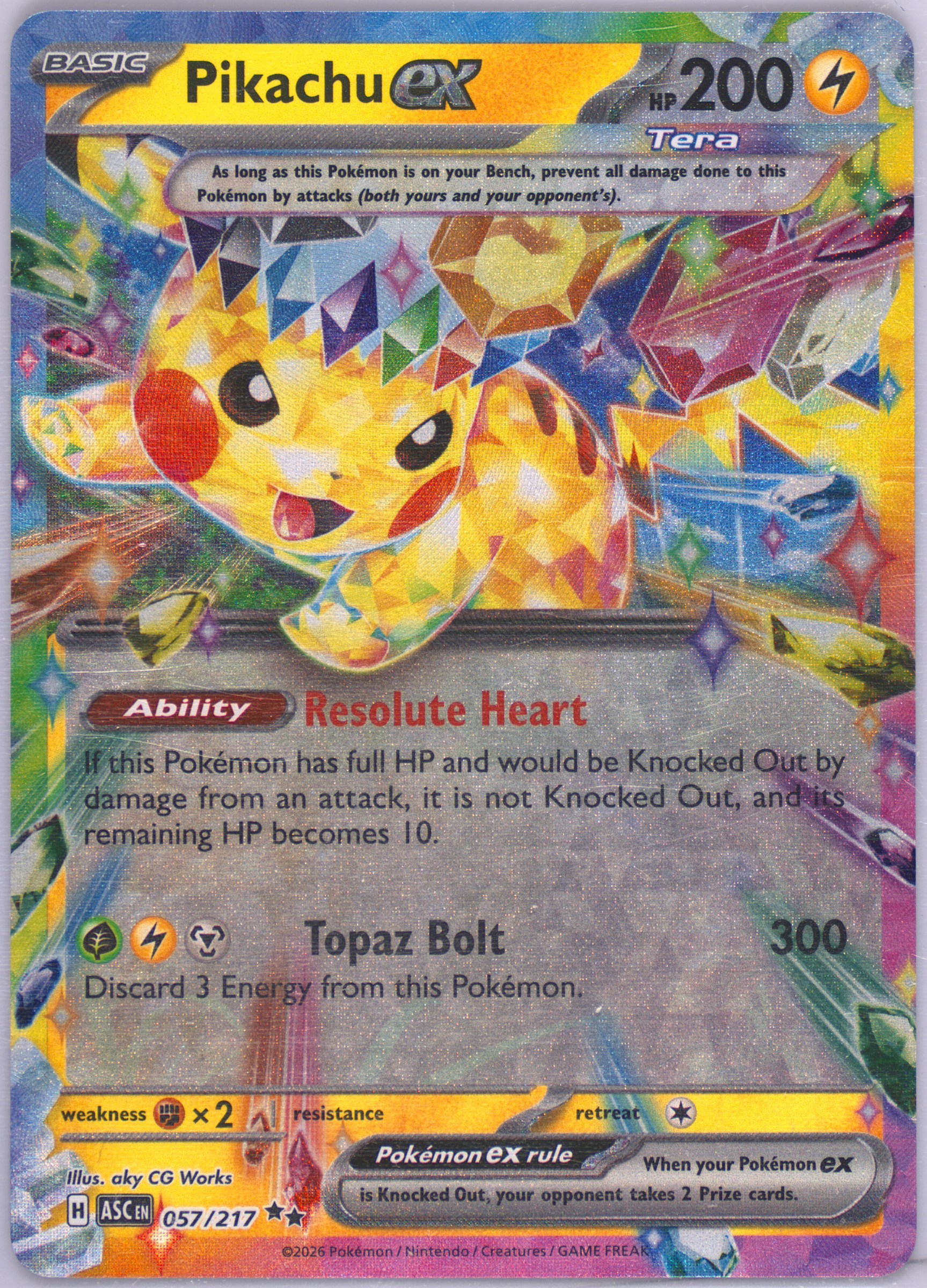 その他 Pikachu ex 277/217 Pokémon TCG: Pikachu EX 277/217 Ascended