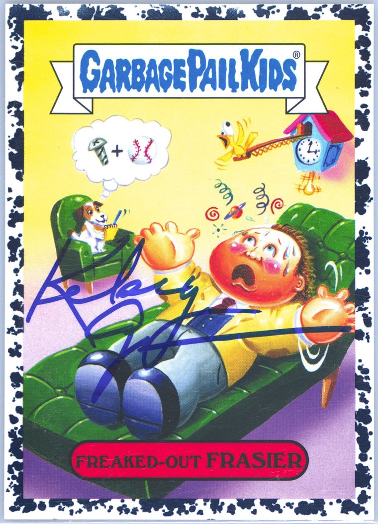 2016 Topps Garbage Pail Kids Trashy Tv Syndicated Tv Series Sticker Bruised #2a Freaked-Out Frasier front