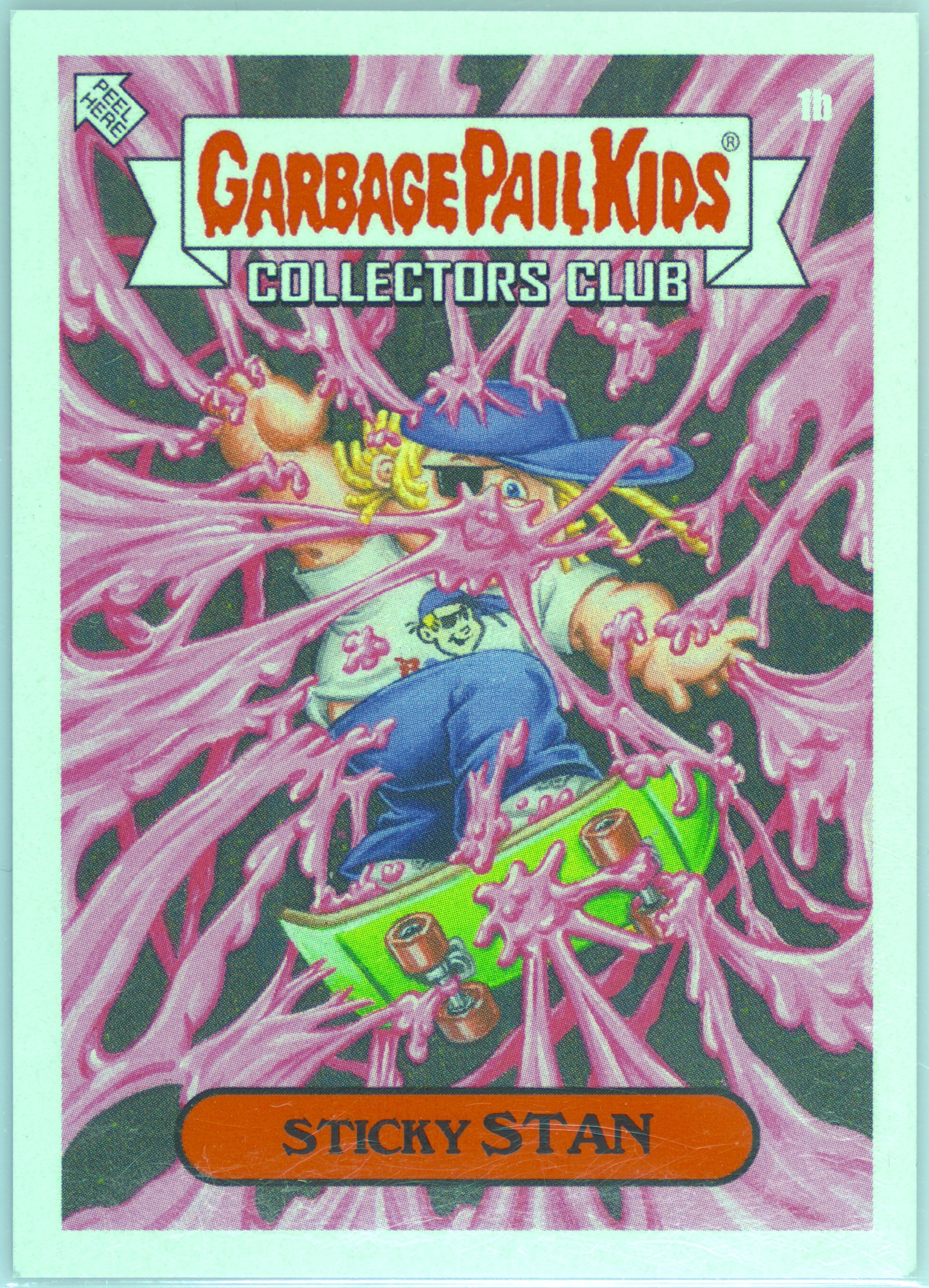 2021 Topps Garbage Pail Kids Collectors Club Skate Or Die #1b Sticky Stan front