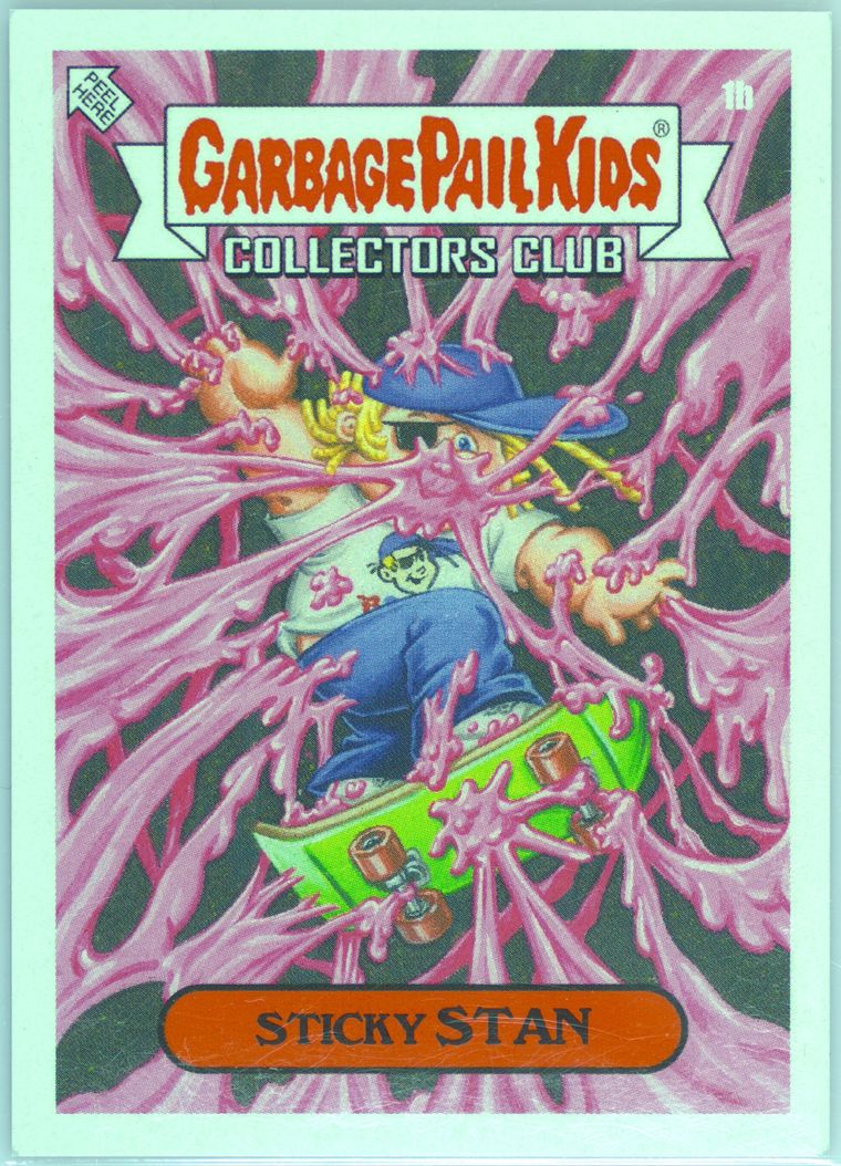 2021 Topps Garbage Pail Kids Collectors Club Skate Or Die #1b Sticky Stan front