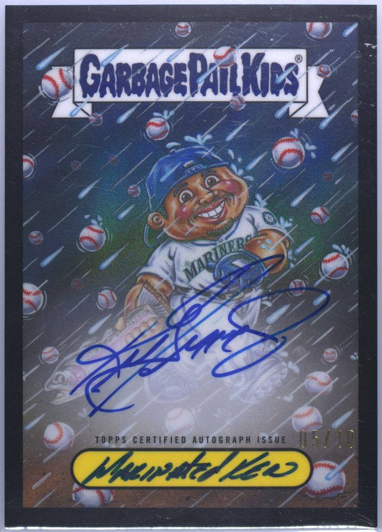 2025 Bowman Chrome Bowman GPK Autographs #BGP-KGJ Ken Griffey Jr./Marinated Ken PSA 9