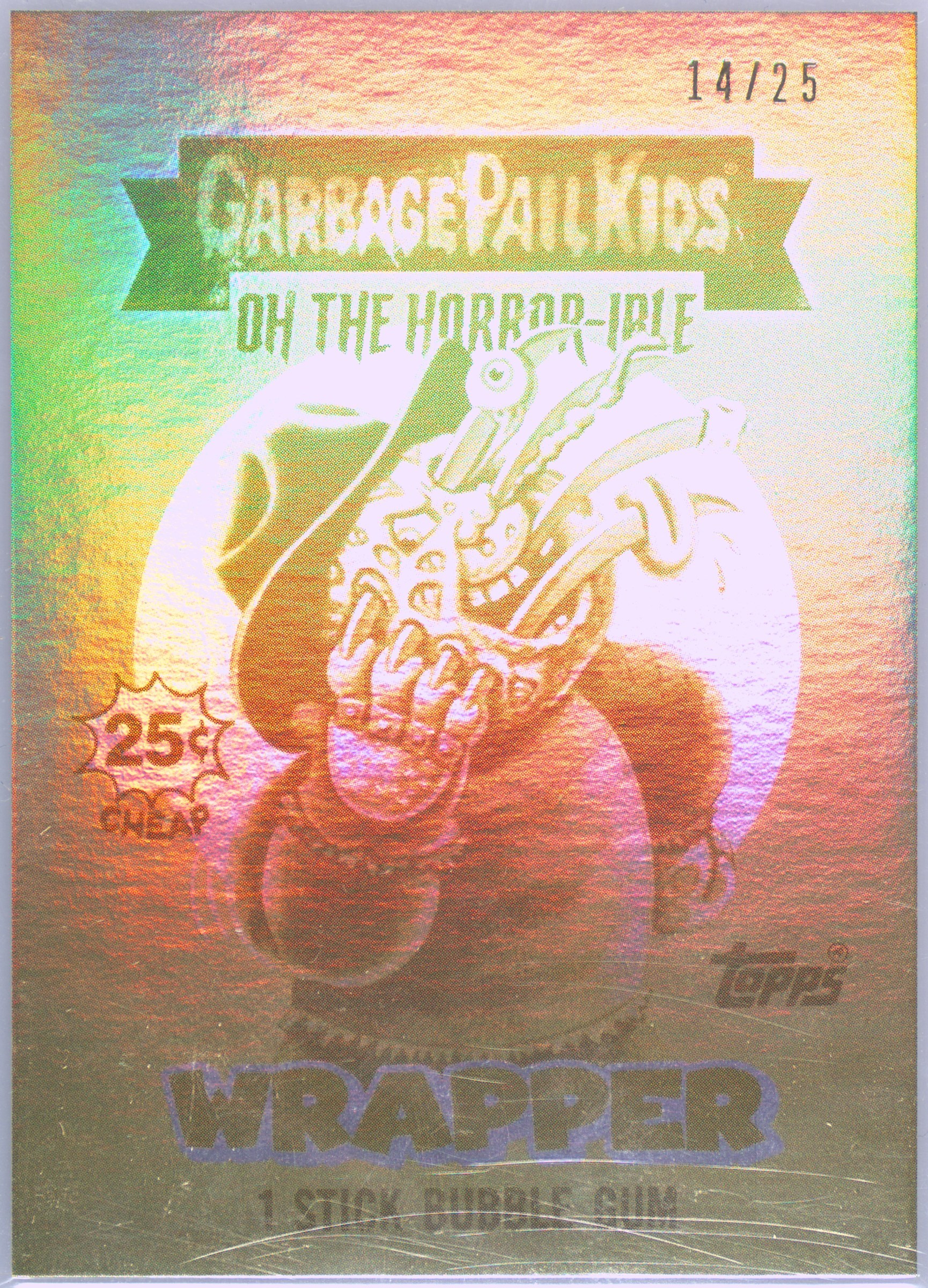 2024 Topps Garbage Pail Kids Oh The Horror-Ible Gold Foil #11 Wrapper front