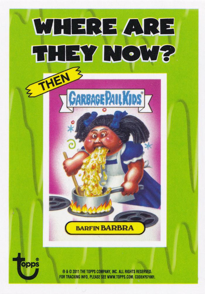 2011 Topps Garbage Pail Kids Flashback Series 2-Stickers #78a Barfin Barbra front