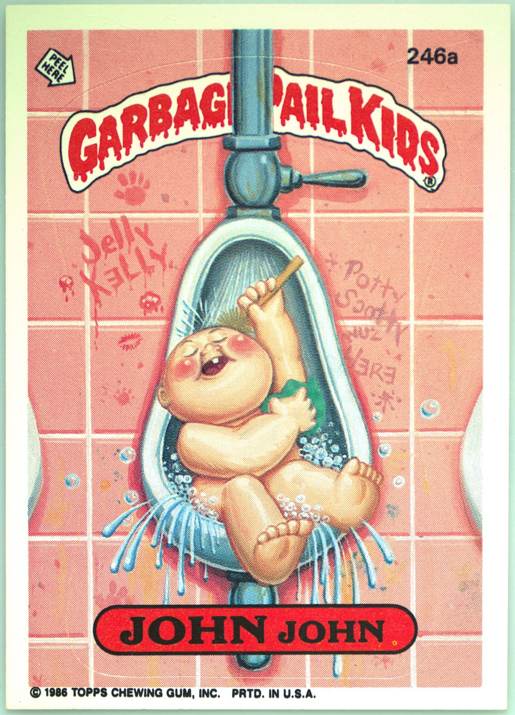 John John #246A PSA 2 Garbage Pail Kids card front
