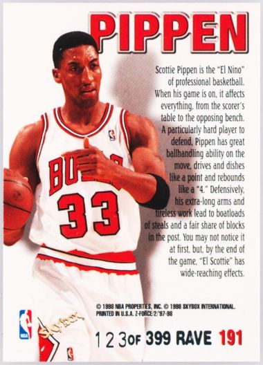 Auction Prices Realized Basketball Cards 1997 Skybox Z-Force 