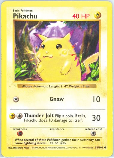 Auction Prices Realized Tcg Cards 1999 POKEMON GAME Pikachu