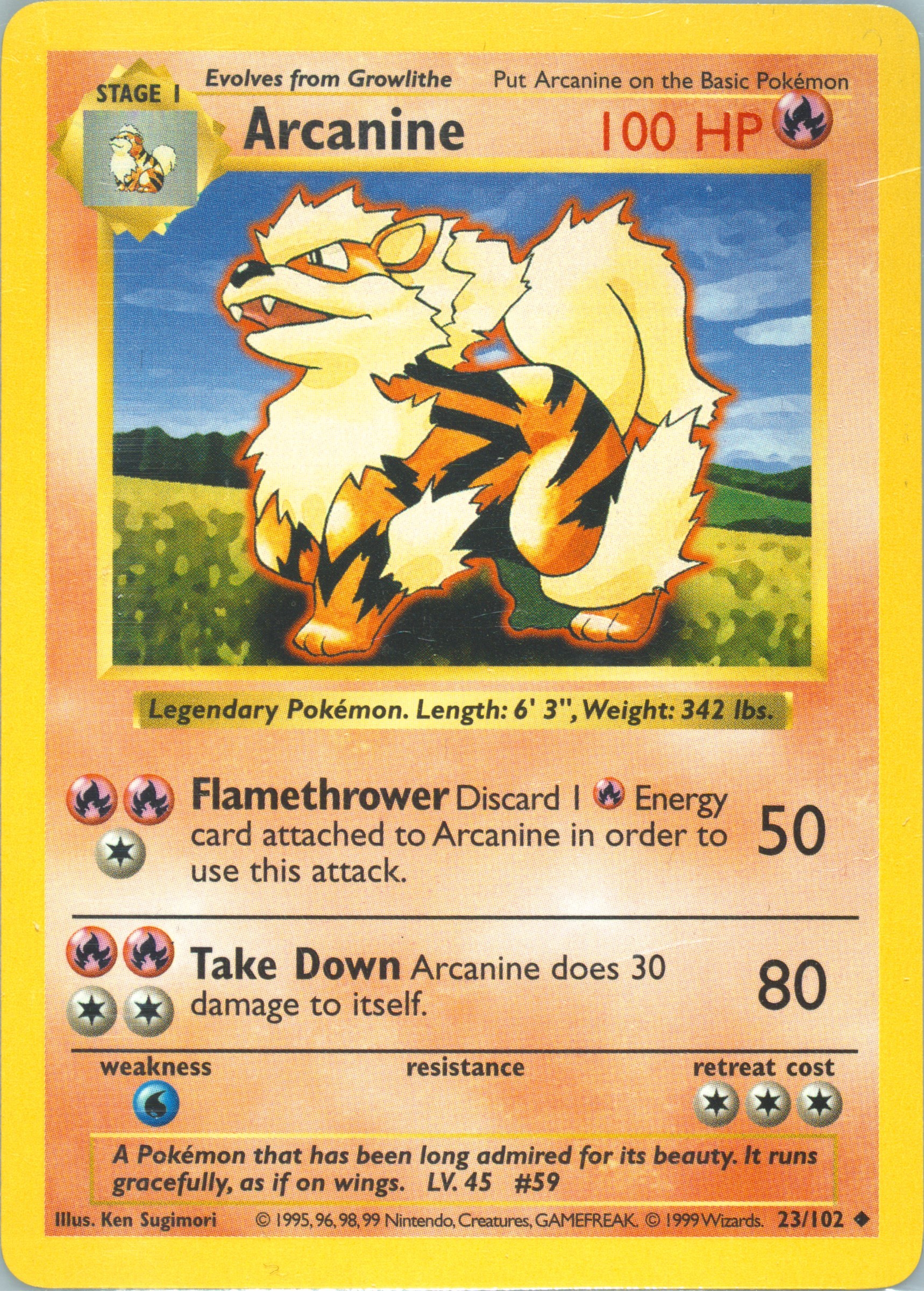 Arcanine card photo