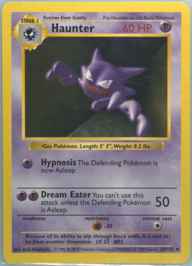 Auction Prices Realized Tcg Cards 1999 Pokemon Game Haunter Auction Prices Realized Tcg Cards 1999 Pokemon Game Haunter